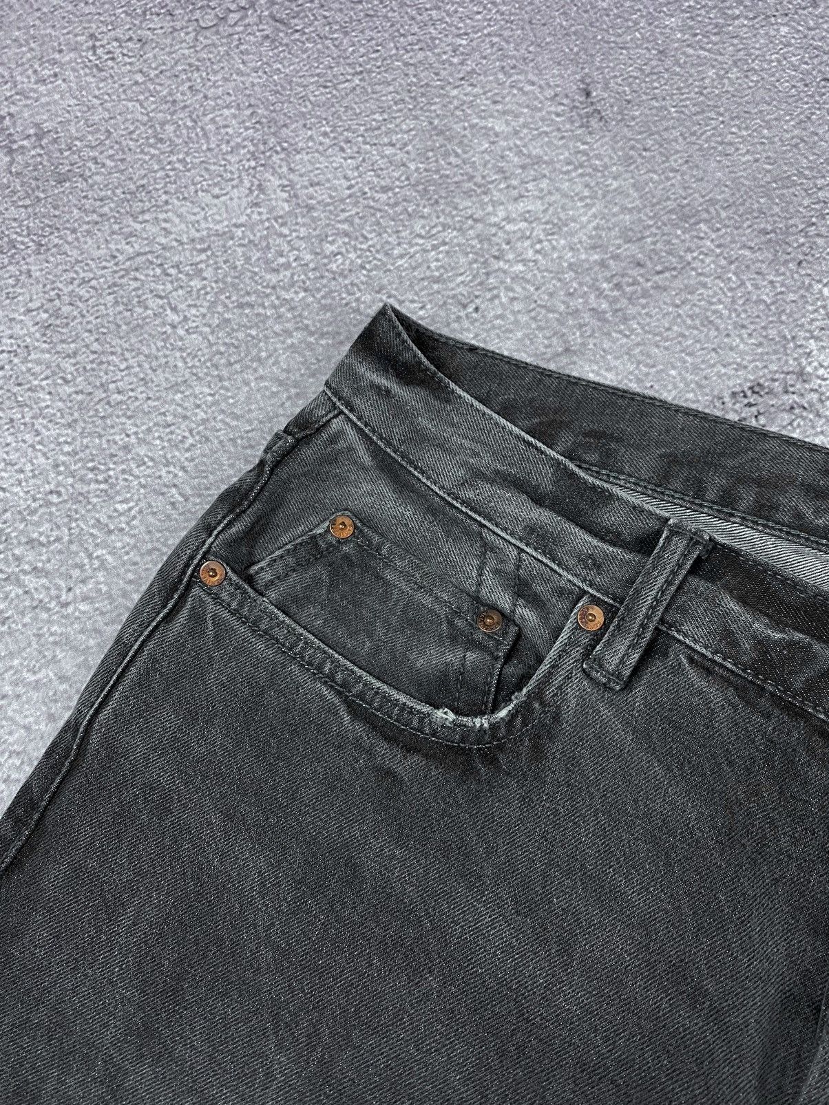 Allsaints All Saints Cigarette Damaged Distressed Gray Jeans Size US 33 - 7 Thumbnail