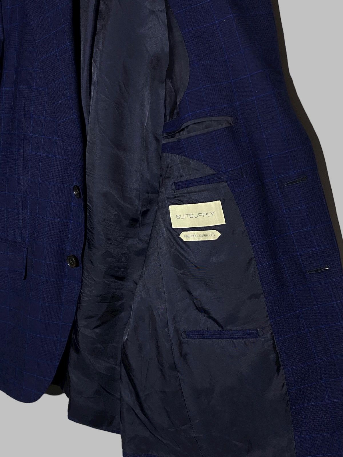 Suitsupply Suitsupply Pure Wool Checkered Blazer 2 Button Sport Coat Size 48S - 5 Thumbnail