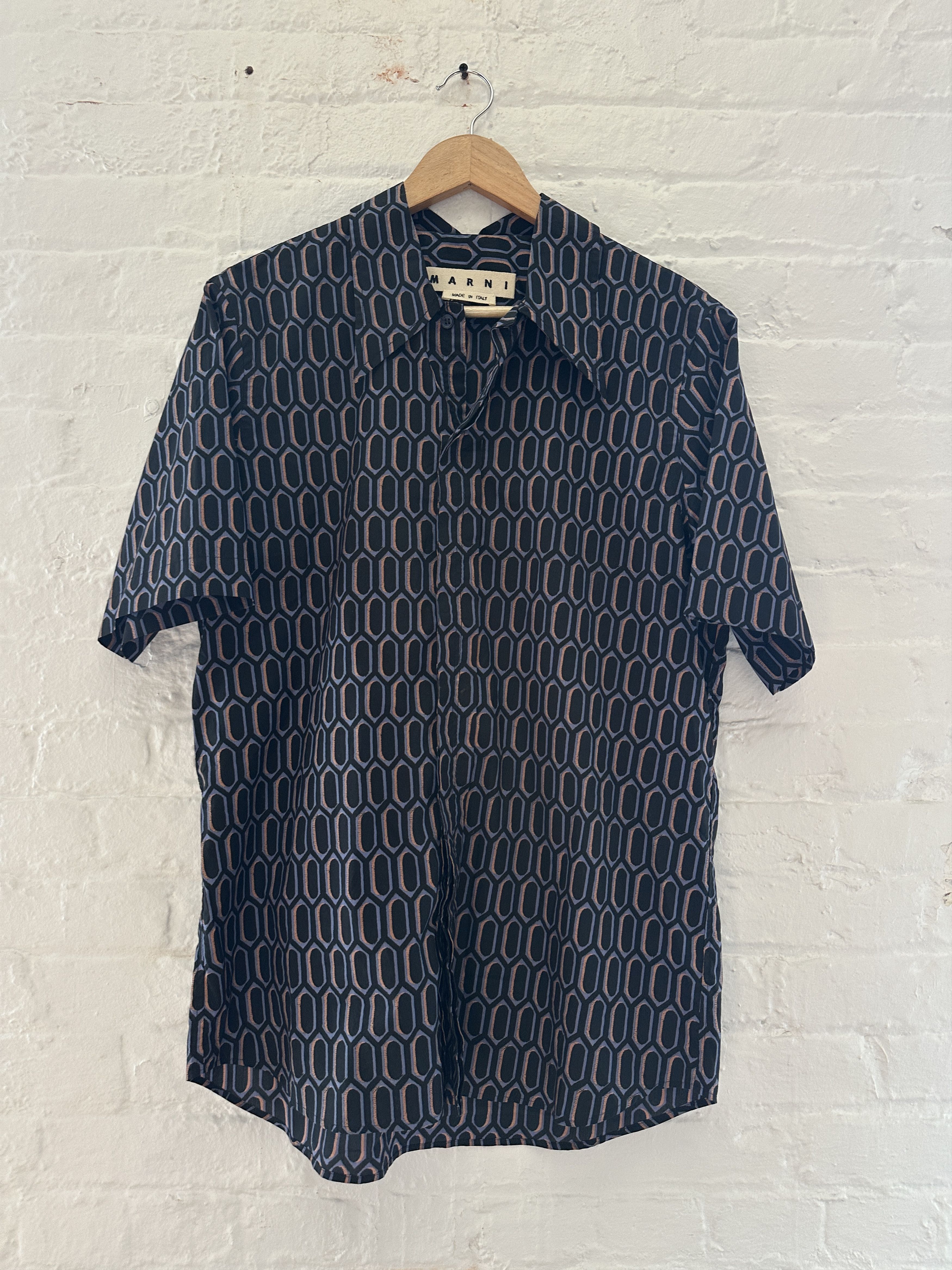 Marni Marni Short Sleeve Button Up Shirt Size US M / EU 48-50 / 2 - 1 Thumbnail