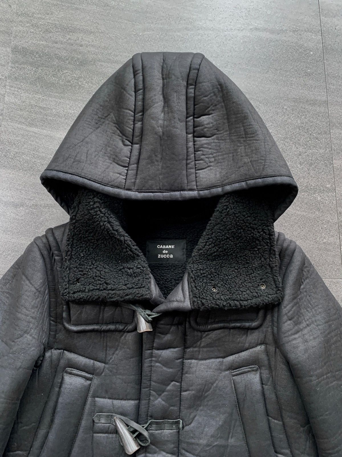 Issey Miyake FREE TAX! Cabane de Zucca PU Leather Sherpa Jacket Size US S / EU 44-46 / 1 - 8 Thumbnail