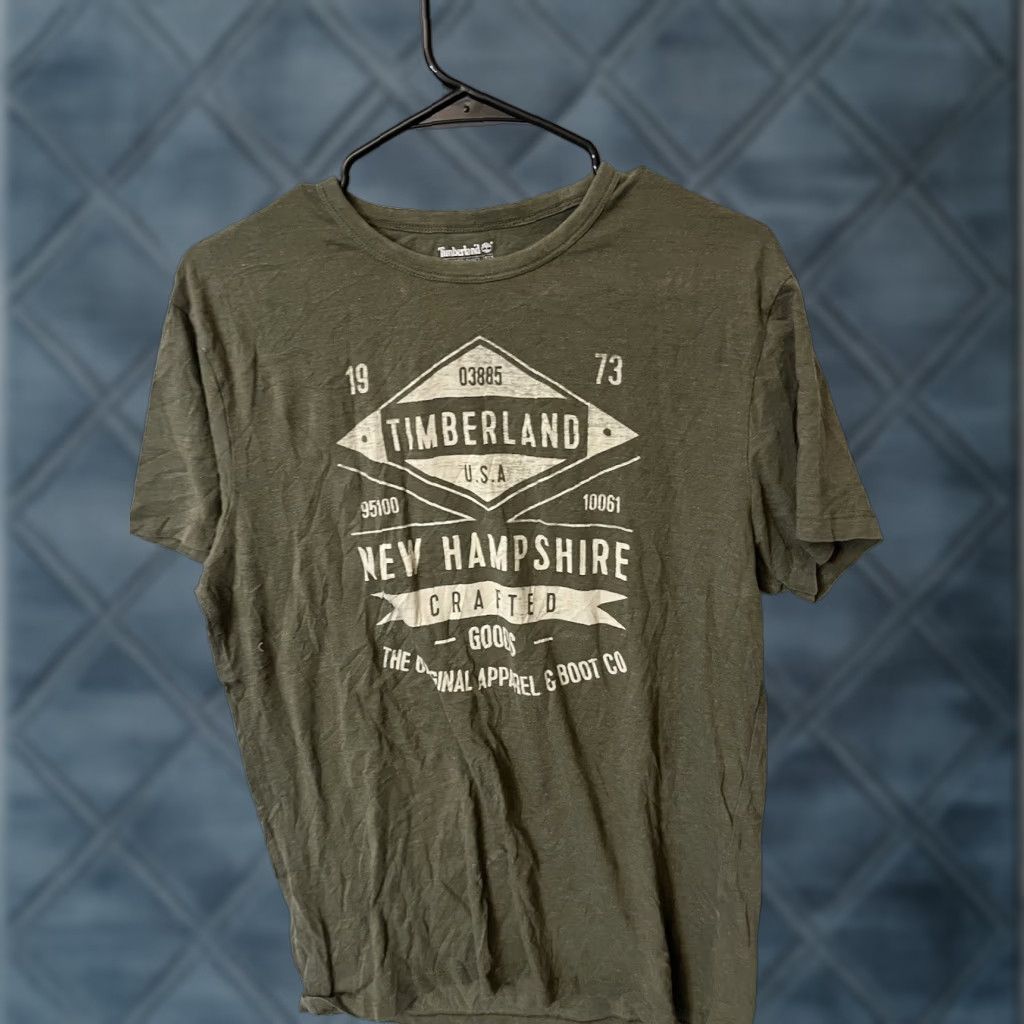 Timberland VINTAGE Timberland Shirt Mens M Green Knit Crewneck Cotton Embroidered Logo 90s Classic T-Shirt Stay Comfortable Size US M / EU 48-50 / 2 - 1 Thumbnail