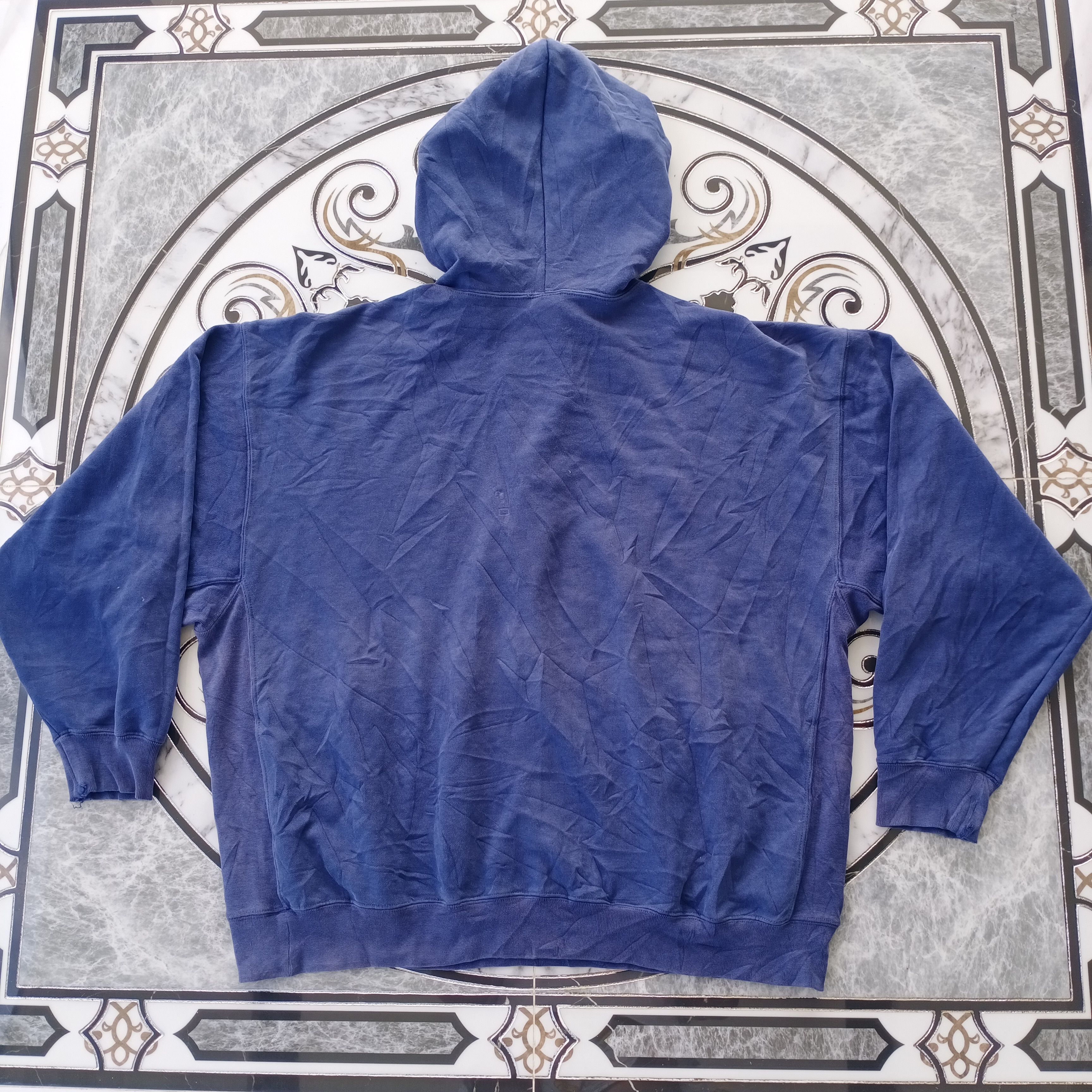 Nike × Vintage Vintage Nike Small Logo Half Zipper Hoodie Blue Navy Swoosh Size US XL / EU 56 / 4 - 7 Thumbnail