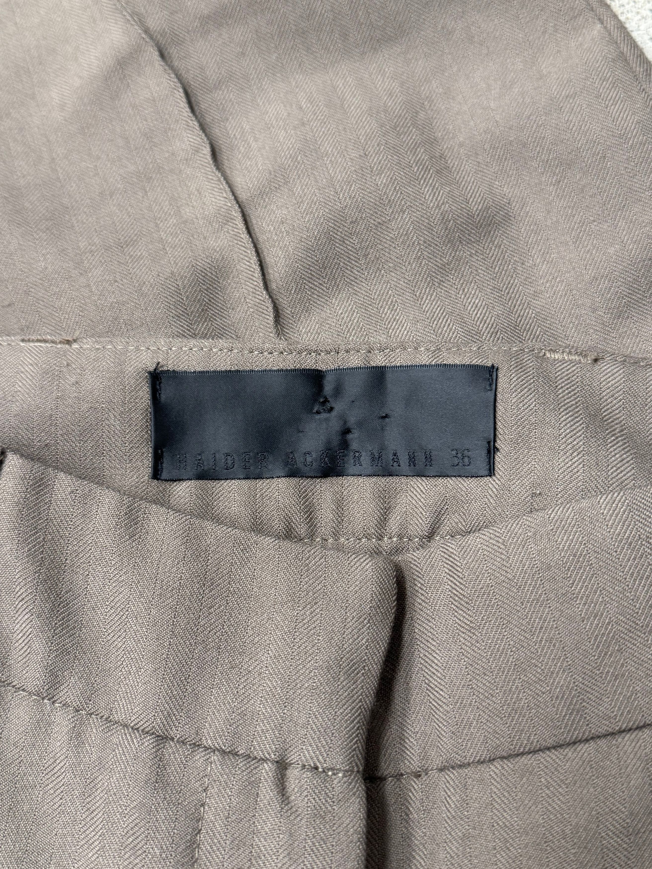 Haider Ackermann Haider Ackermann Pleated Brown ‘J-Cut’ Trousers Size US 27 - 3 Thumbnail