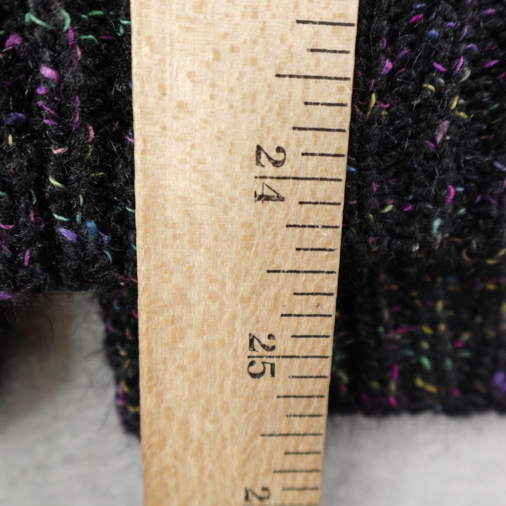 Rainbow VINTAGE Partners Mervyns Sweater Cardigan Womens Medium Black Rainbow Fair Isle Size M / US 6-8 / IT 42-44 - 6 Thumbnail