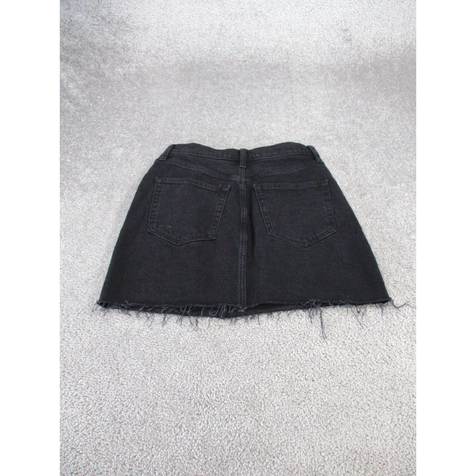 Abercrombie & Fitch Abercrombie & Fitch Skirt Womens 27 Black Denim High Rise A Line Mini Size 27" / US 4 / IT 40 - 8 Thumbnail