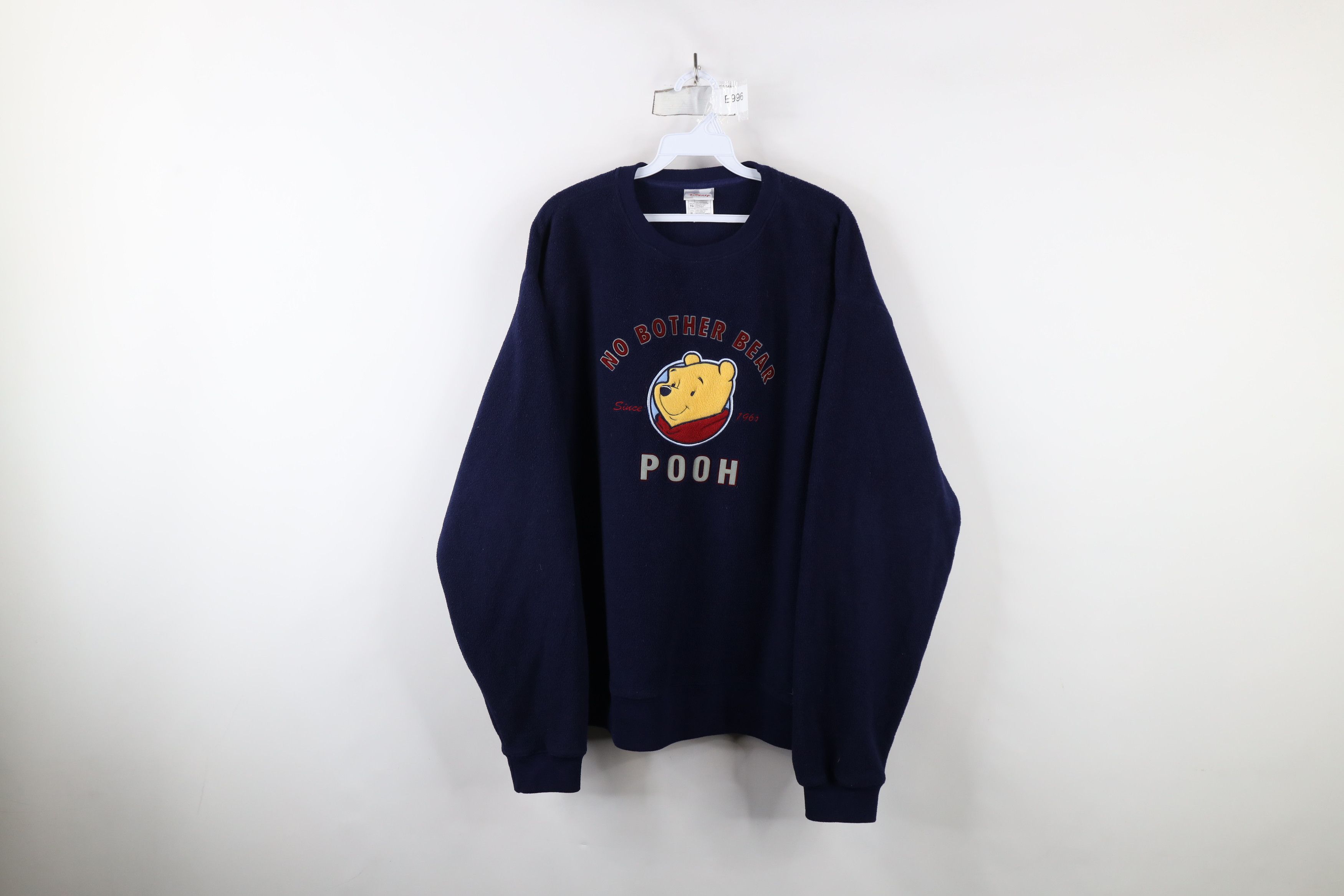 Disney × Vintage Vintage 90s Disney Fleece Winnie the Pooh Sweatshirt Blue Size XL / US 12-14 / IT 48-50 - 1 Thumbnail