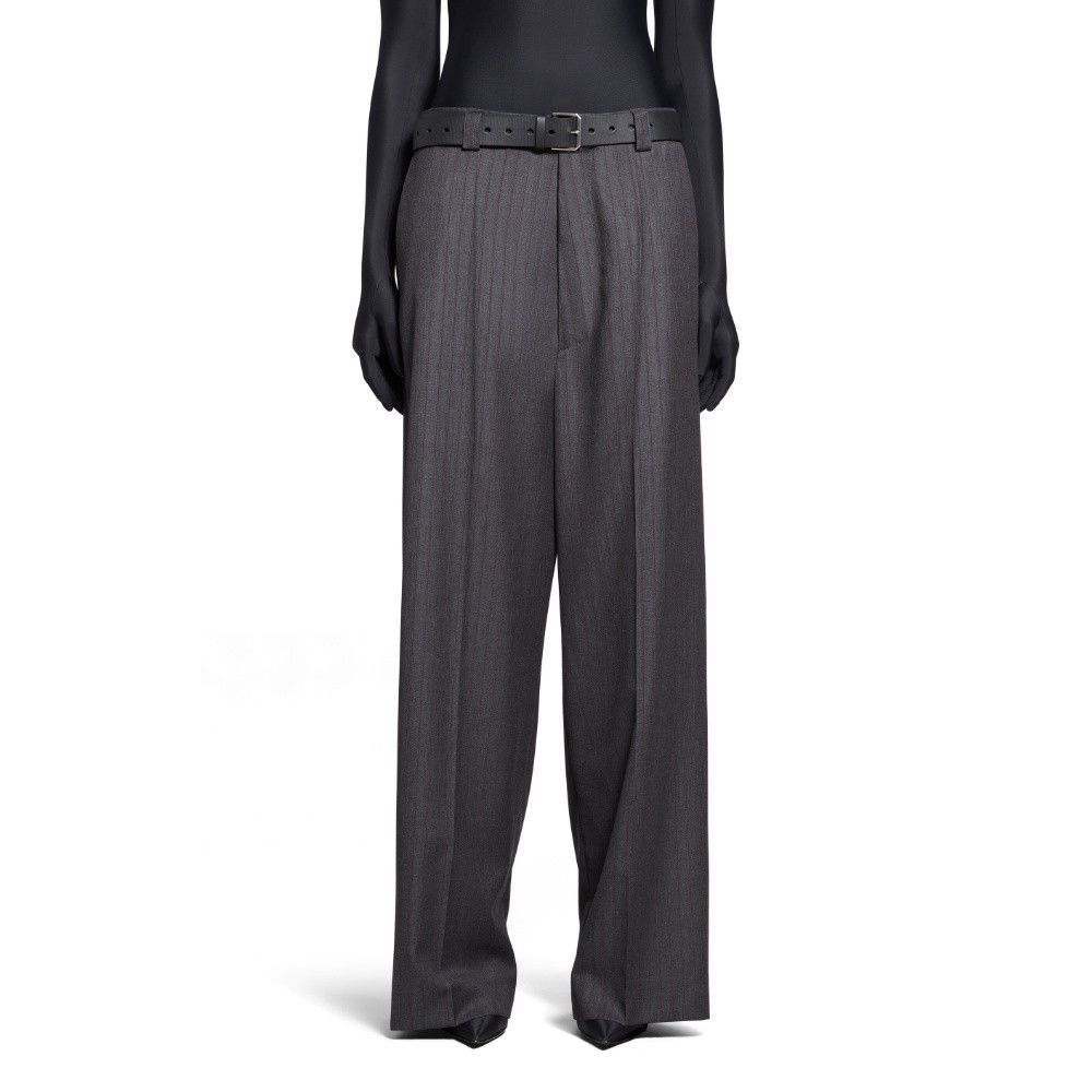 Balenciaga o1bcso1str1225 Loose Tailored Pants in Grey Size 27" / US 4 / IT 40 - 4 Thumbnail