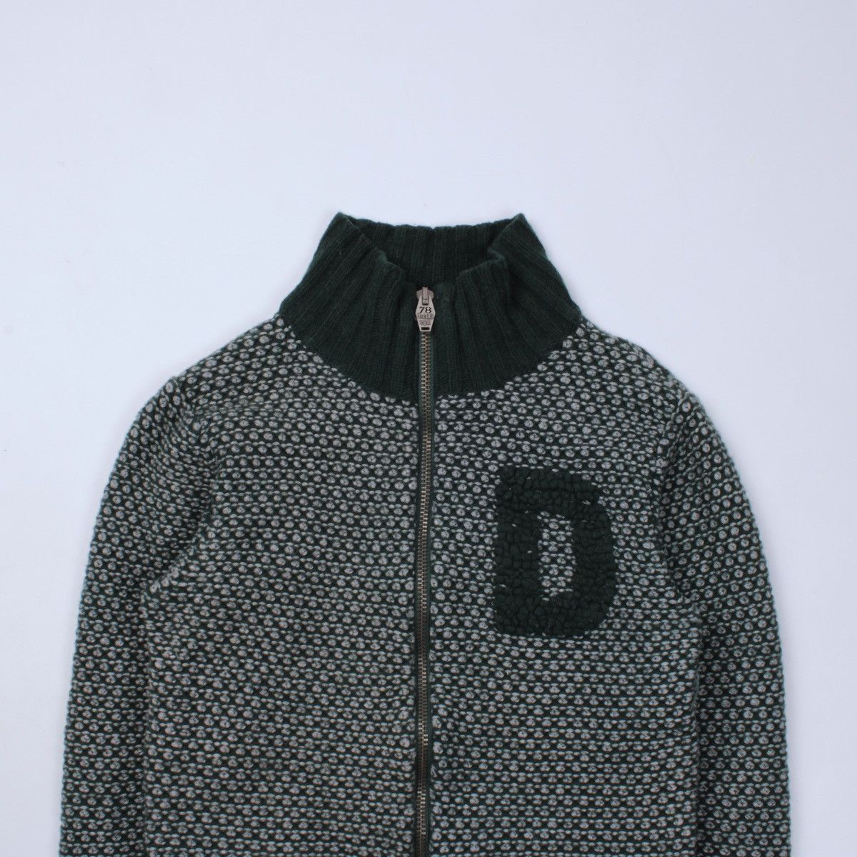 Diesel × Vintage Y2K DIESEL Vintage Cotton Knit Full Zip Big Logo Sweater Size M / US 6-8 / IT 42-44 - 7 Thumbnail