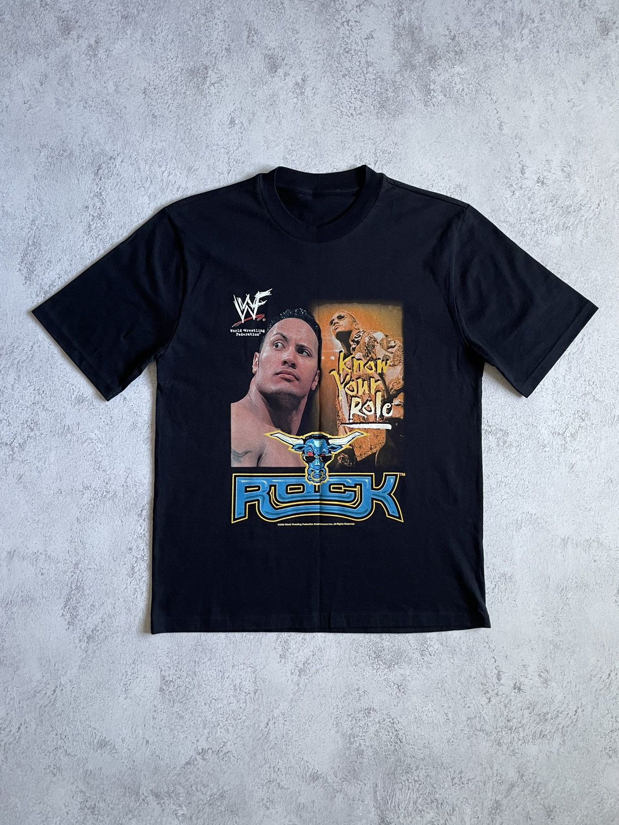 WWF THE ROCK “Know Your Role” 2000 New Tee Men’s M L