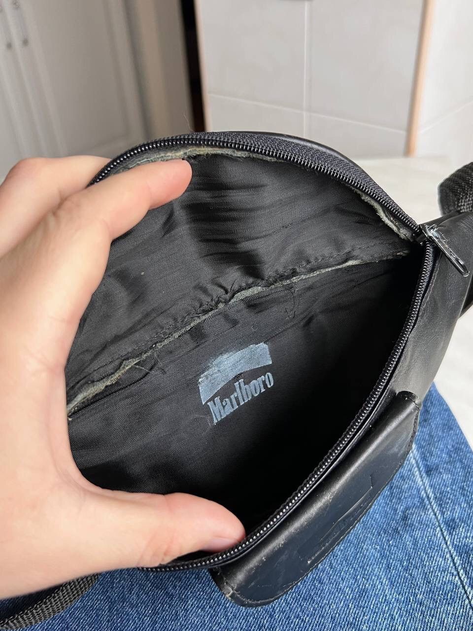 Marlboro × Vintage Vintage 90s Marlboro leather bag messenger black vintage Size ONE SIZE - 3 Thumbnail