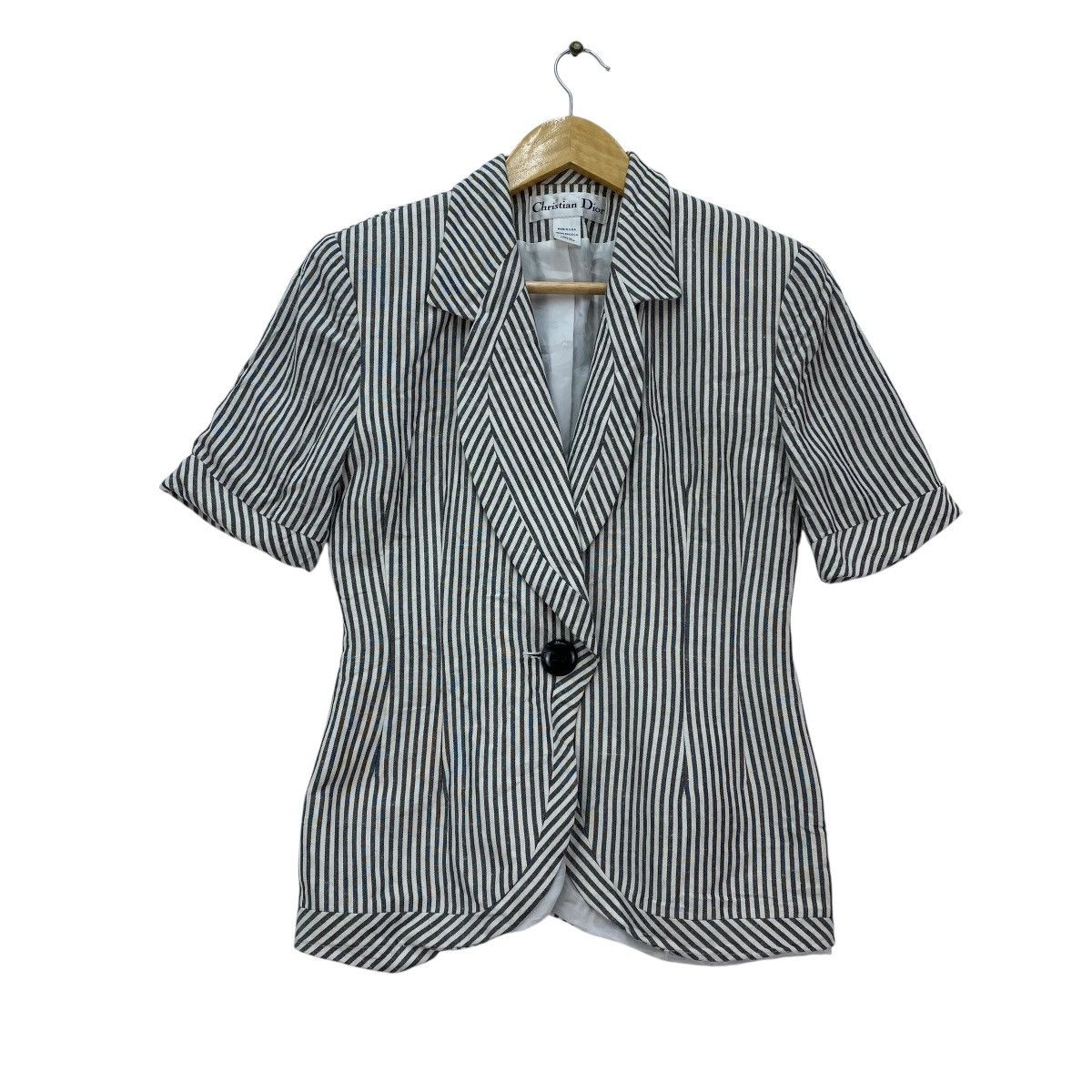 Christian Dior Monsieur 🔥Vintage Cristian Dior Stripes Single BUtton Shirt Jacket Size M / US 6-8 / IT 42-44 - 1 Thumbnail
