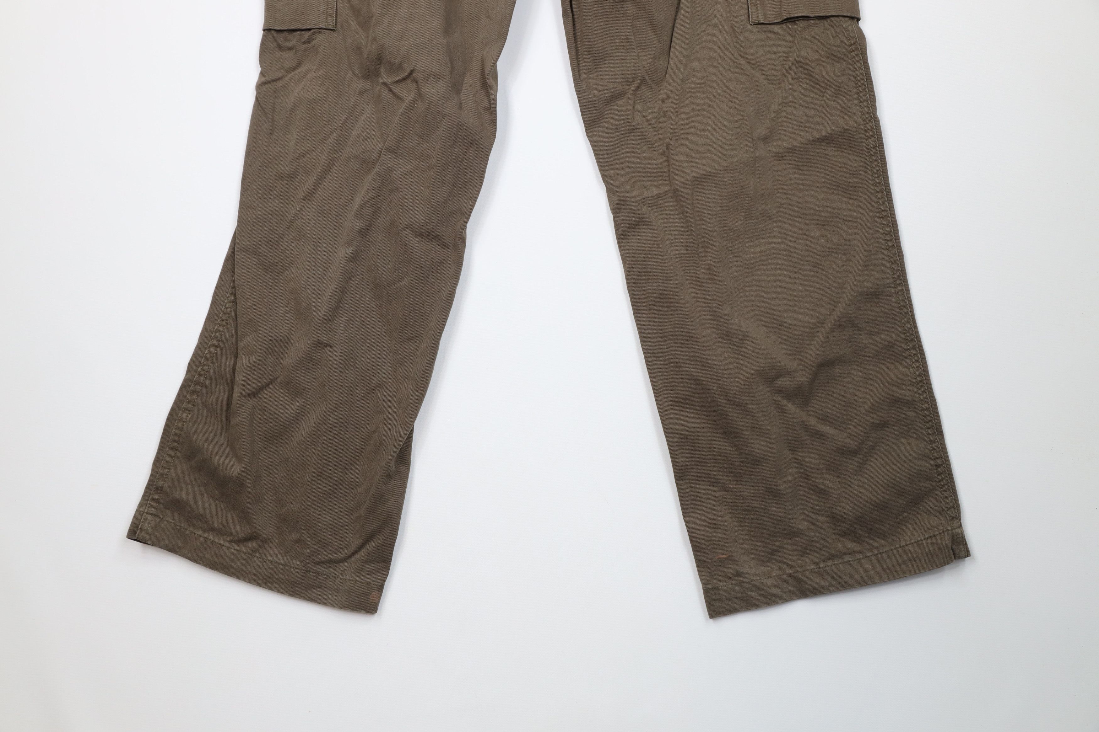 Vintage Vintage 90s Streetwear Baggy Wide Leg Cargo Pants Green Size US 36 / EU 52 - 10 Thumbnail