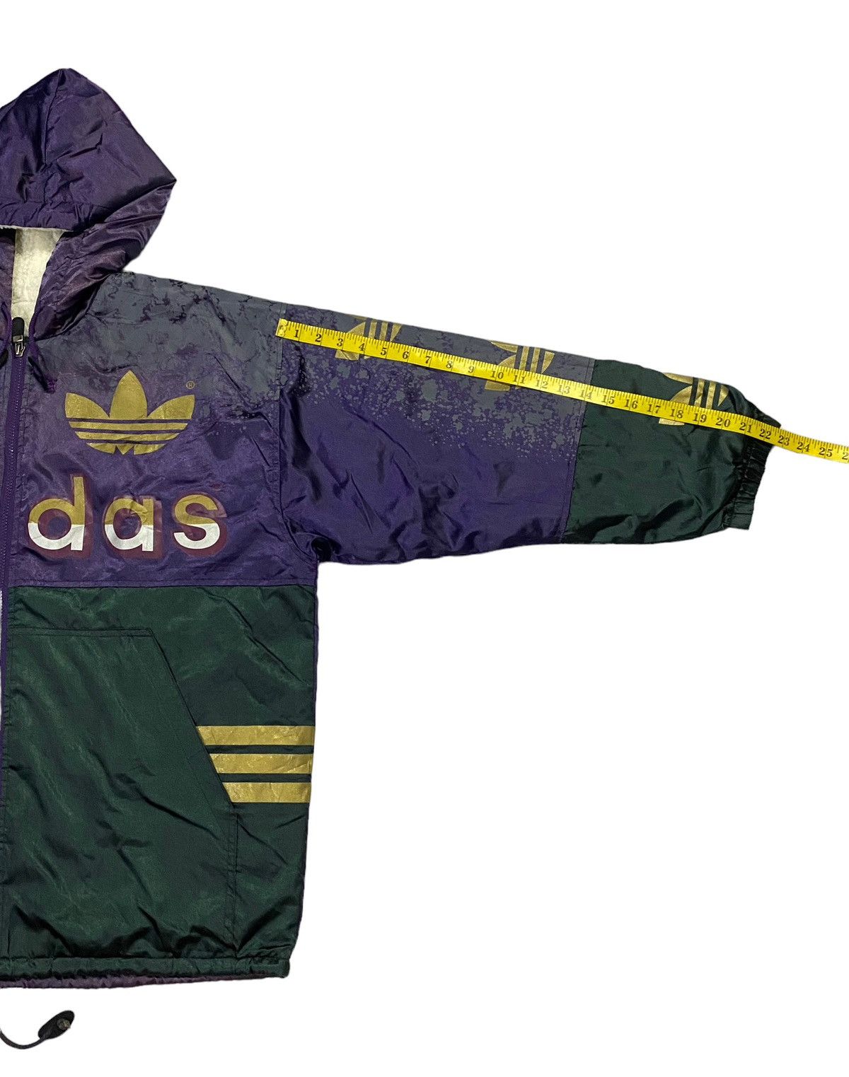 Adidas × Vintage Vintage 90s Adidas Big Logo Over Print Sherpa Jacket Size US M / EU 48-50 / 2 - 7 Thumbnail