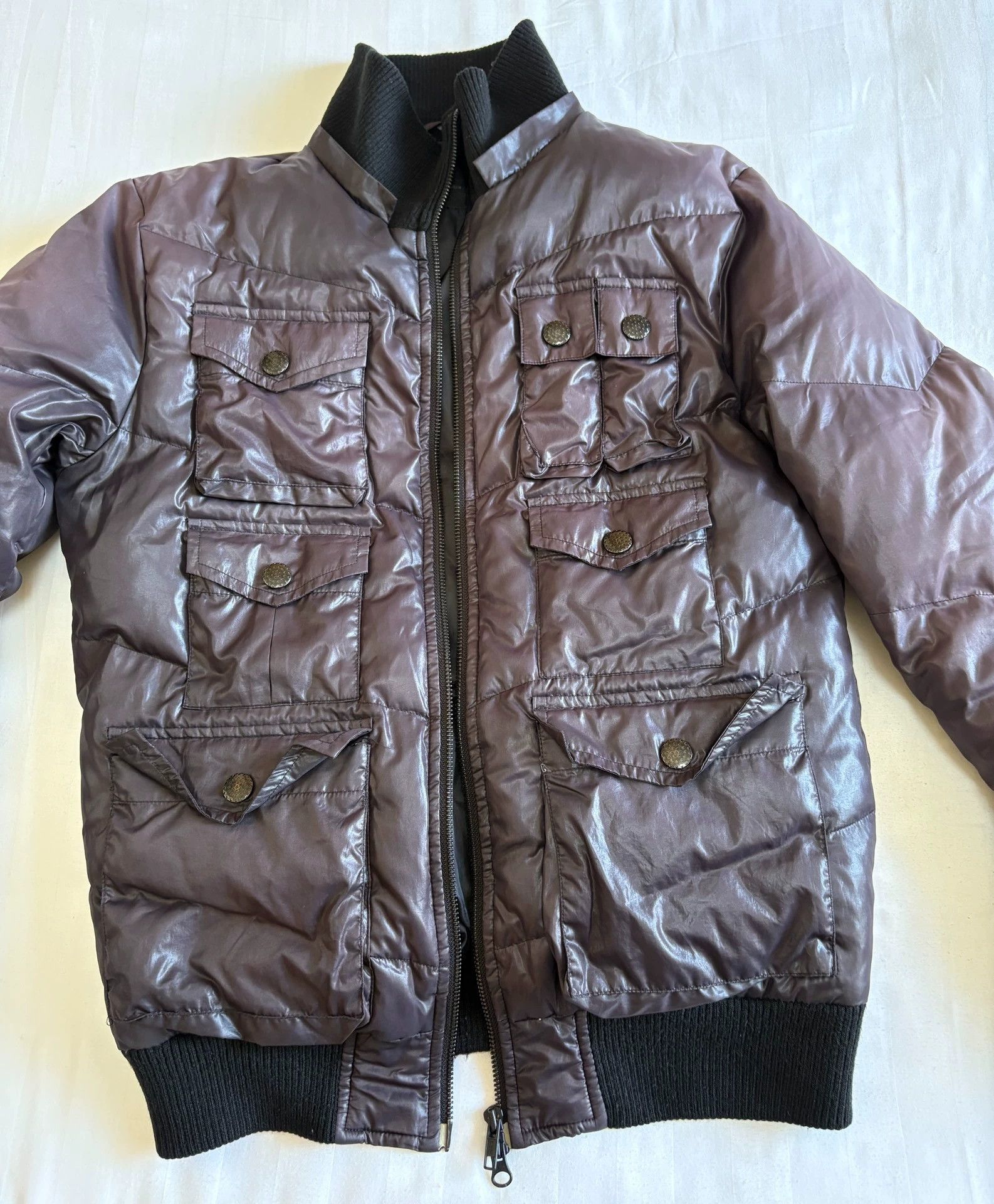 BUFFALO BOBS Buffalo Bobs Vintage Down Jacket Multi-Pkt Double Zip Knit Trim Size US M / EU 48-50 / 2 - 9 Thumbnail