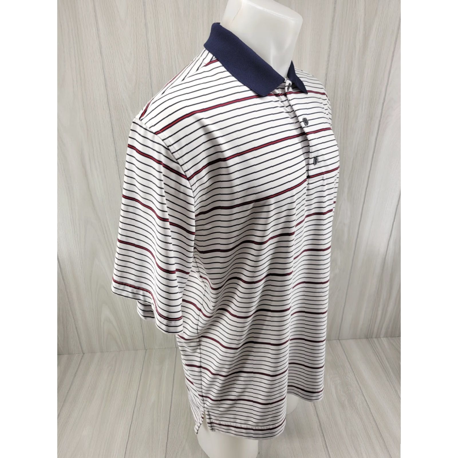 Footjoy FootJoy Polo Shirt M S Size L White Red Striped Logo US Flag Vintage No Size US L / EU 52-54 / 3 - 7 Thumbnail