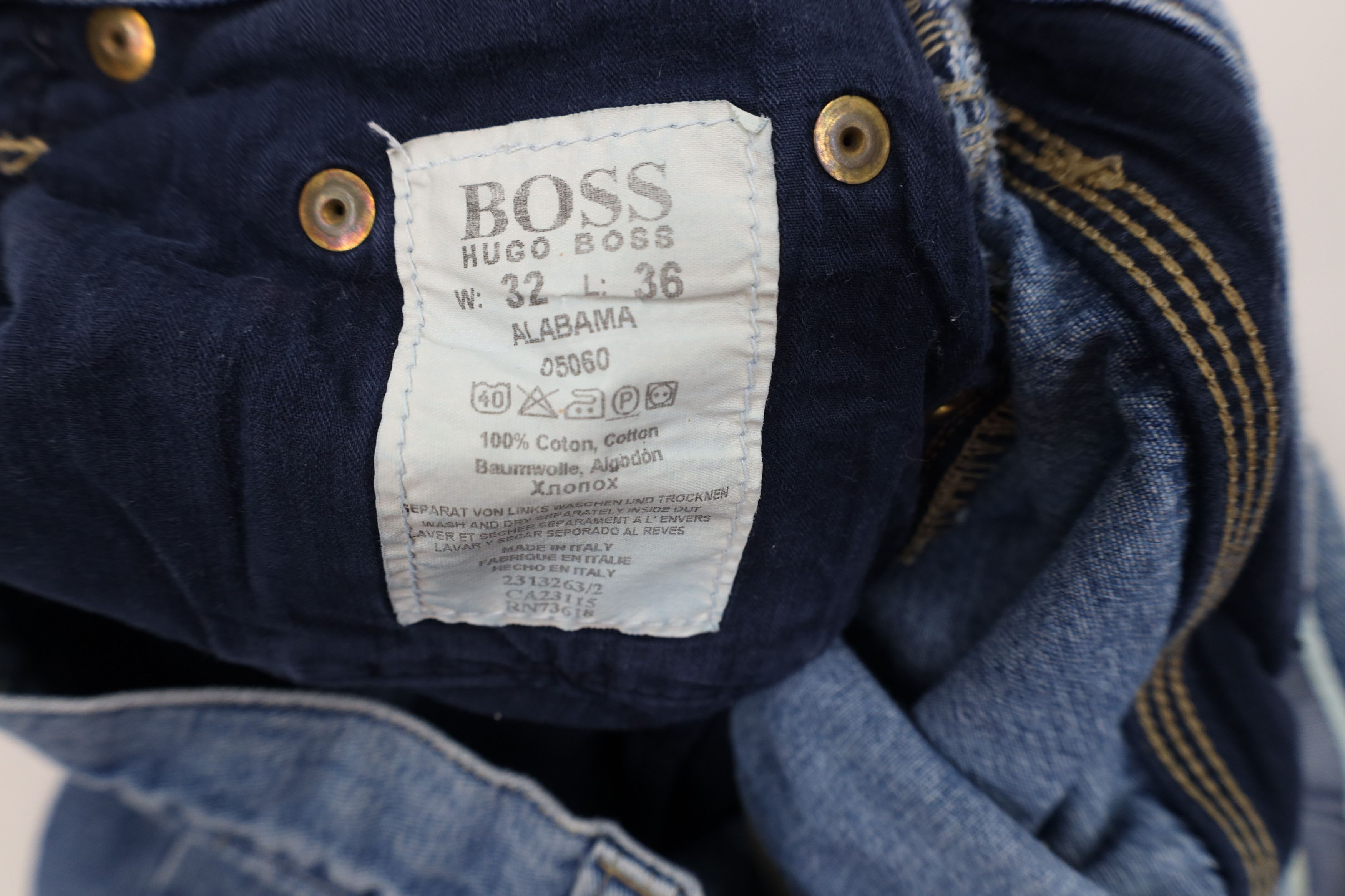 Hugo Boss Vintage Hugo Boss Spell Out Straight Leg Denim Jeans Blue Size US 32 / EU 48 - 11 Thumbnail