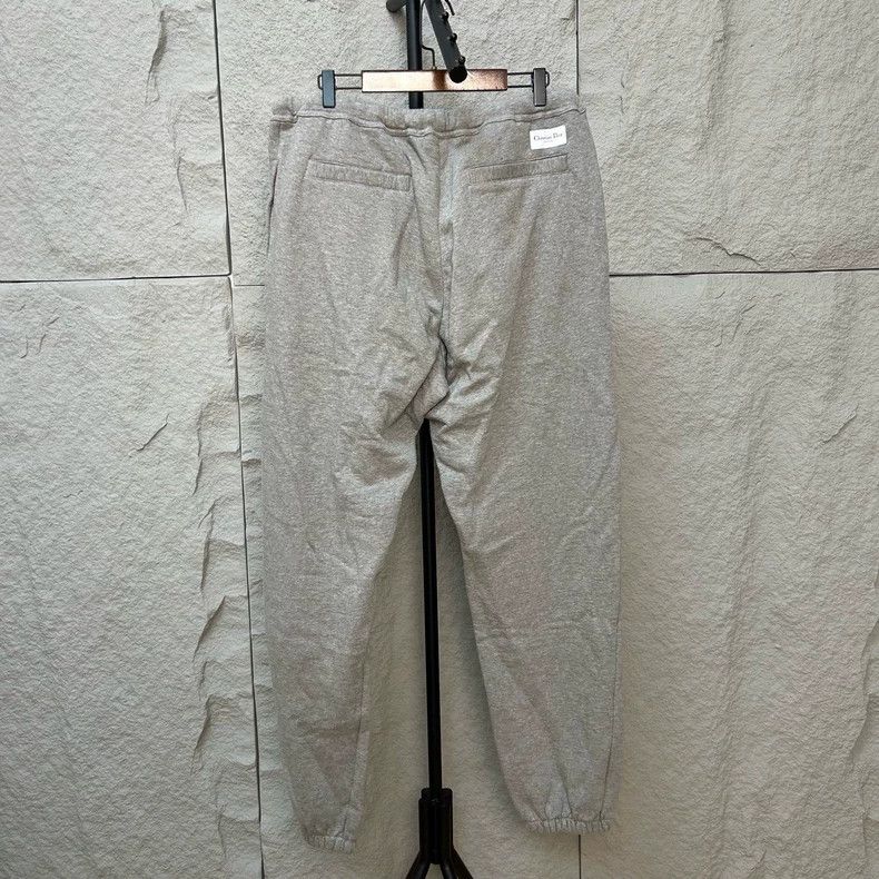 Dior Dior SizeXXXL Light gray lace-up knitted sports pants Size US 39 - 2 Thumbnail