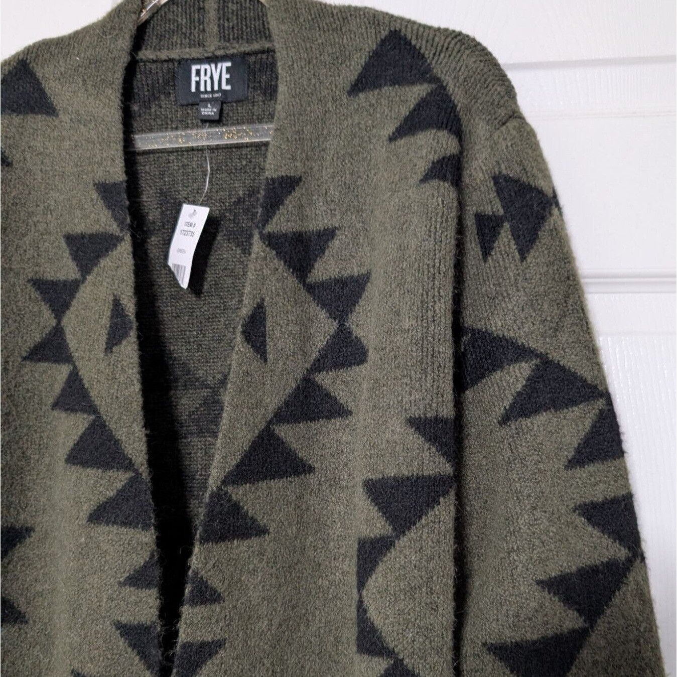 Frye NEW Frye Southwestern Aztec Cardigan Womens Size Large Green Size L / US 10 / IT 46 - 2 Thumbnail