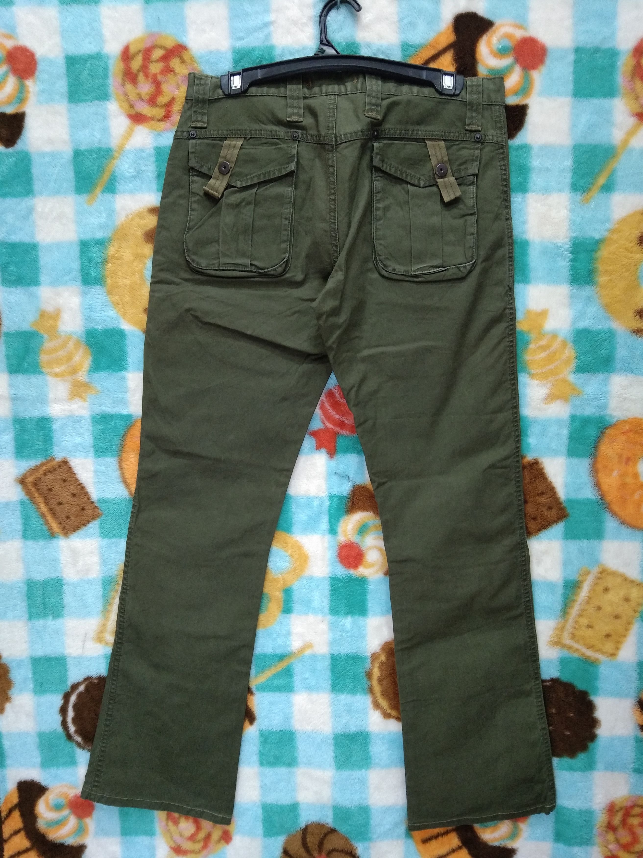 Japan Blue × Japanese Brand × Vintage MADE IN NIPPON BLUEWAY BELL BOTTOM MILITARY STYLE PANT Size US 30 / EU 46 - 2 Thumbnail