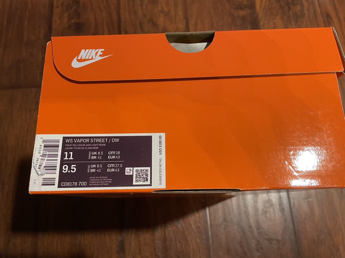 Nike × Off-White × Virgil Abloh Nike Off-White Vapor Street Tour Yellow Size US 9.5 / EU 42-43 - 7 Thumbnail