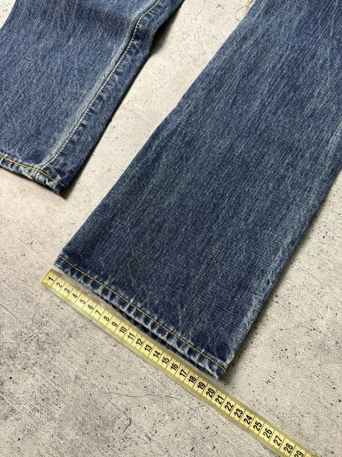 Japanese Brand Vintage Justin New York Flared Selvedge Jeans Size US 30 / EU 46 - 6 Thumbnail