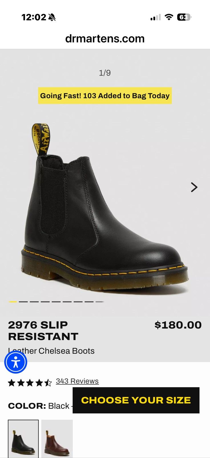 Dr. Martens Brand New in Box $180 olive leather boots Size US 9 / EU 42 - 7 Thumbnail