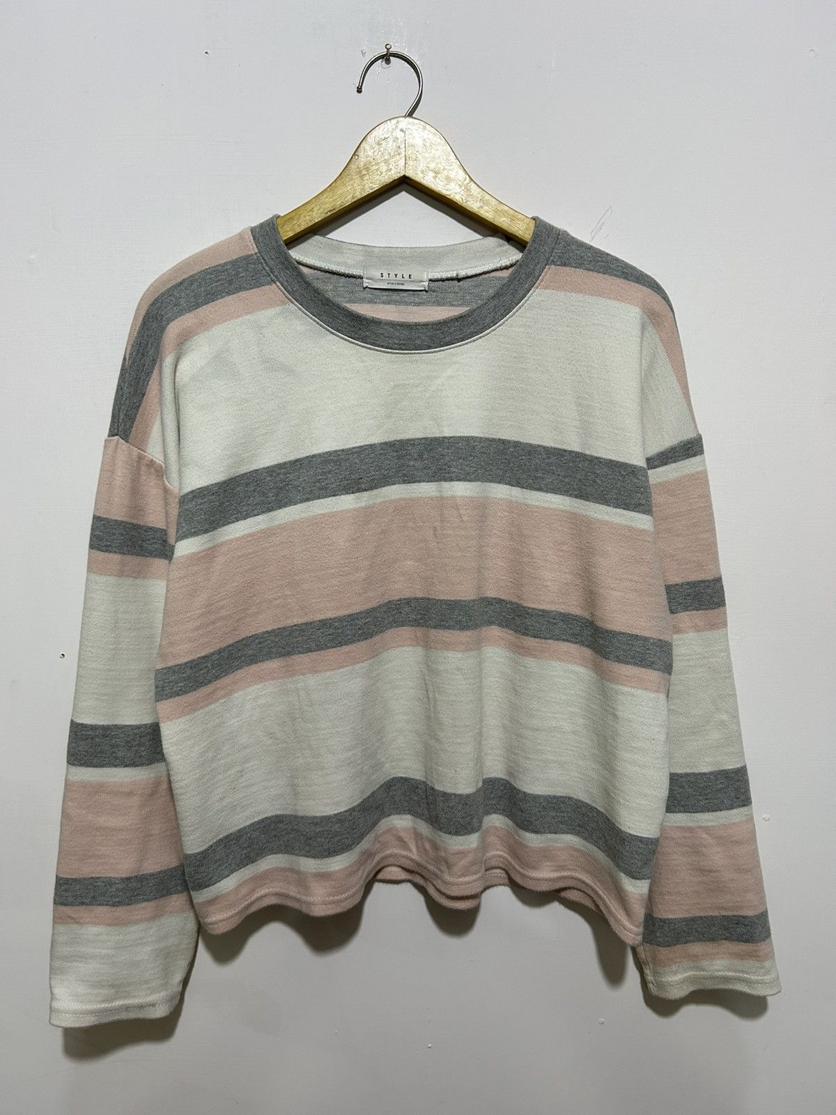 Japanese Brand 💸BINDINGOFFER💸Japanese Style Stripe Pink Long sleeve Size US M / EU 48-50 / 2 - 1 Thumbnail