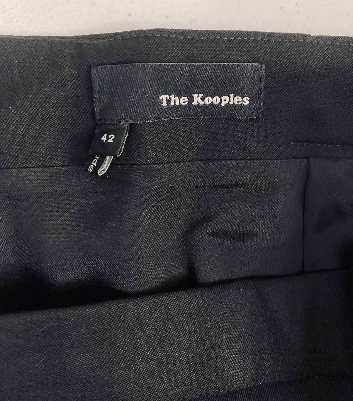 The Kooples The Kooples Black Wool Lambskin Panel Kangaroo Pocket 42 FR Size 30" / US 8 / IT 44 - 2 Thumbnail