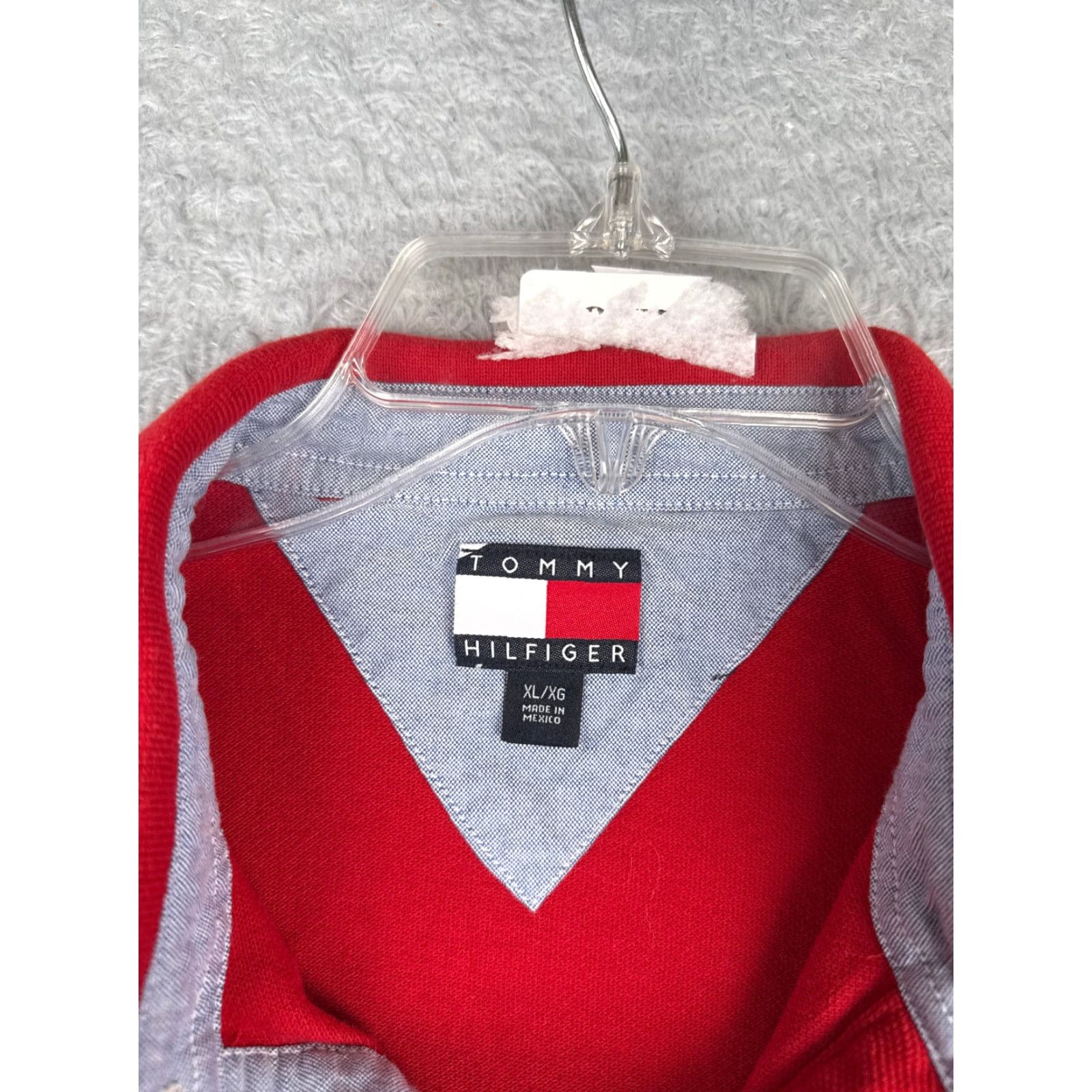 Tommy Hilfiger Tommy Hilfiger Polo Shirt Men XL Red 100% Cotton Jersey Short Sleeve Golf Classic Mens Size US XL / EU 56 / 4 - 7 Thumbnail