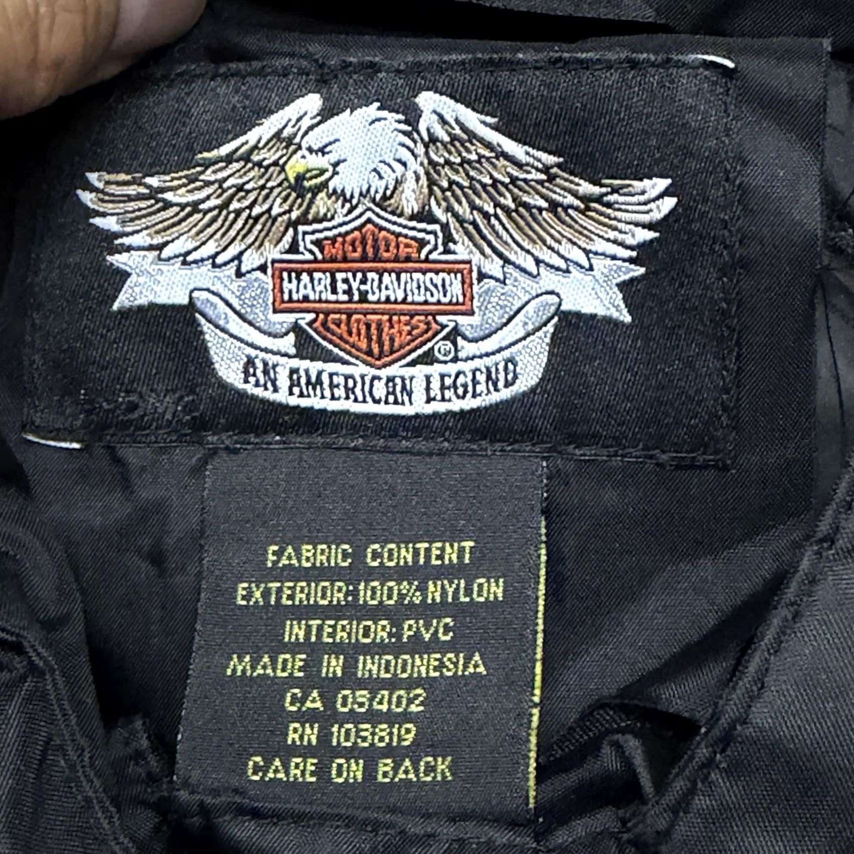 Harley Davidson VINTAGE Harley-Davidson Jacket Mens L Black Orange Nylon Windbreaker GM12366 Size US L / EU 52-54 / 3 - 6 Thumbnail