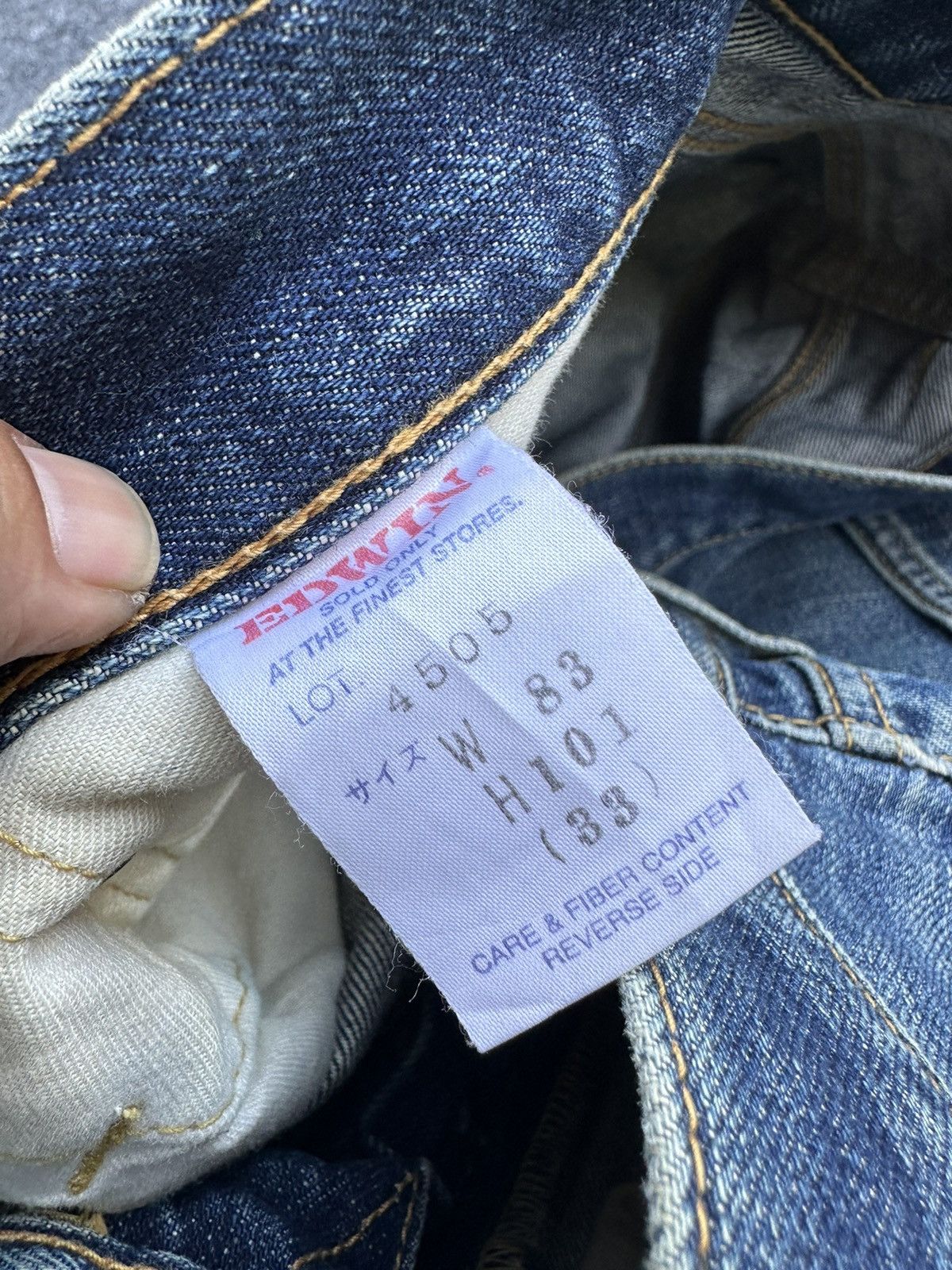 Edwin Vtg Edwin 505X Orange Tag Selvedge Ripped Denim 30x35 D42 Size US 30 / EU 46 - 12 Thumbnail