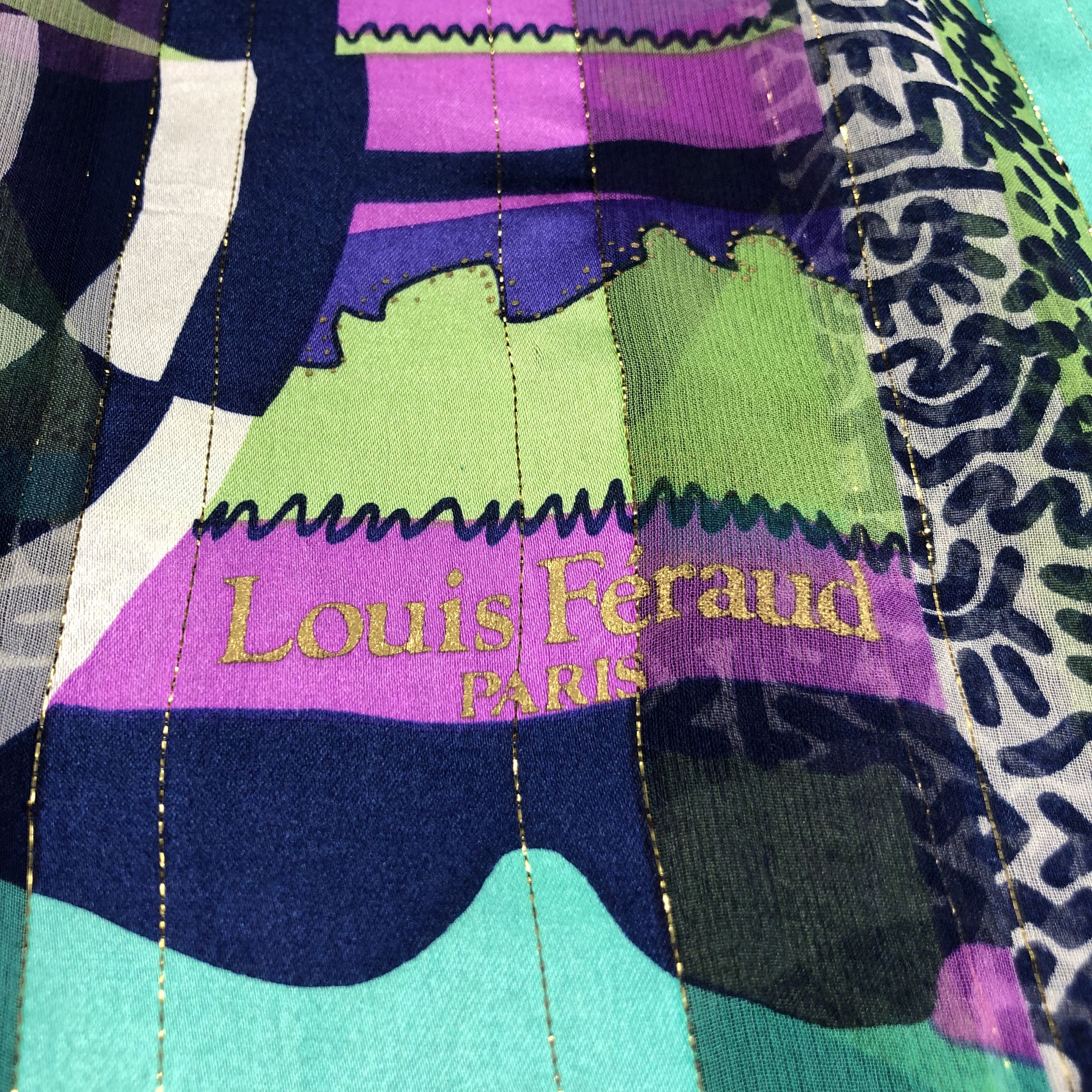 Louis Feraud Louis Feraud Abstract Silk Stole Silk Scarf M858 Size ONE SIZE - 4 Thumbnail