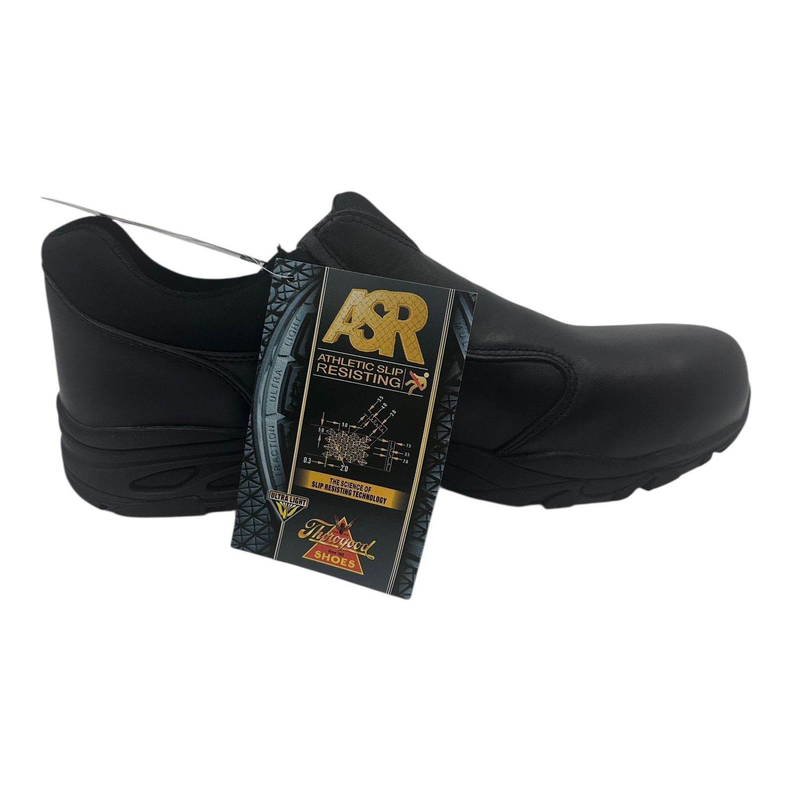 Thorogood Thorogood Mens 14M ASR Slip-Resistant Black Leather Work Sho Size US 14 / EU 47 - 4 Thumbnail