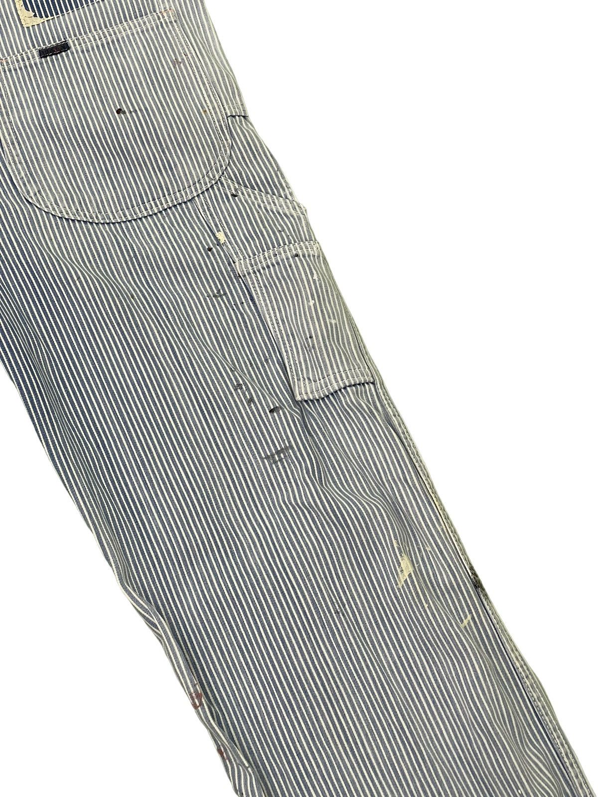 Edwin Hickory Overalls Vtg 90s Edwin Japan Paint Splashed 7🟦3 Size US 35 - 17 Thumbnail