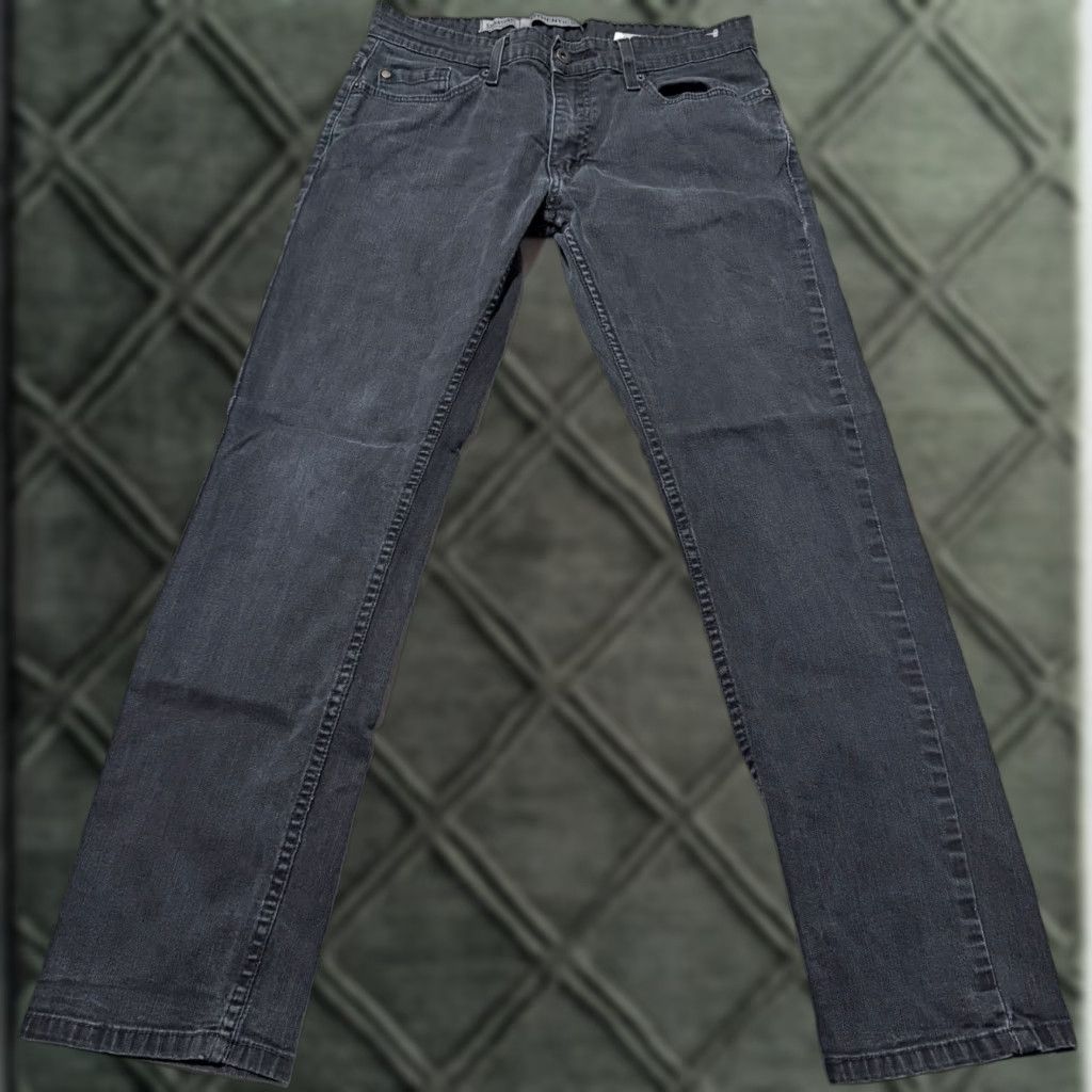Vintage Signature by Levi Strauss Jeans Mens Black Denim Low Rise Stretch Skinny - 34x30 XS? Size US 34 / EU 50 - 1 Thumbnail