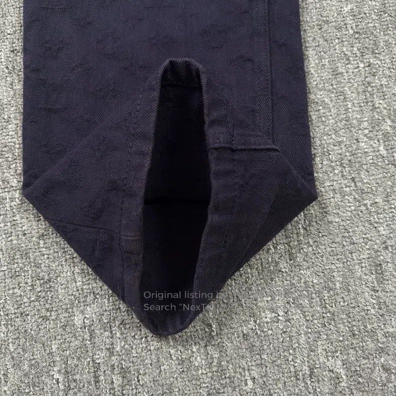 Louis Vuitton Louis Vuitton Dark blue denim full print jeans Size US 32 / EU 48 - 4 Thumbnail