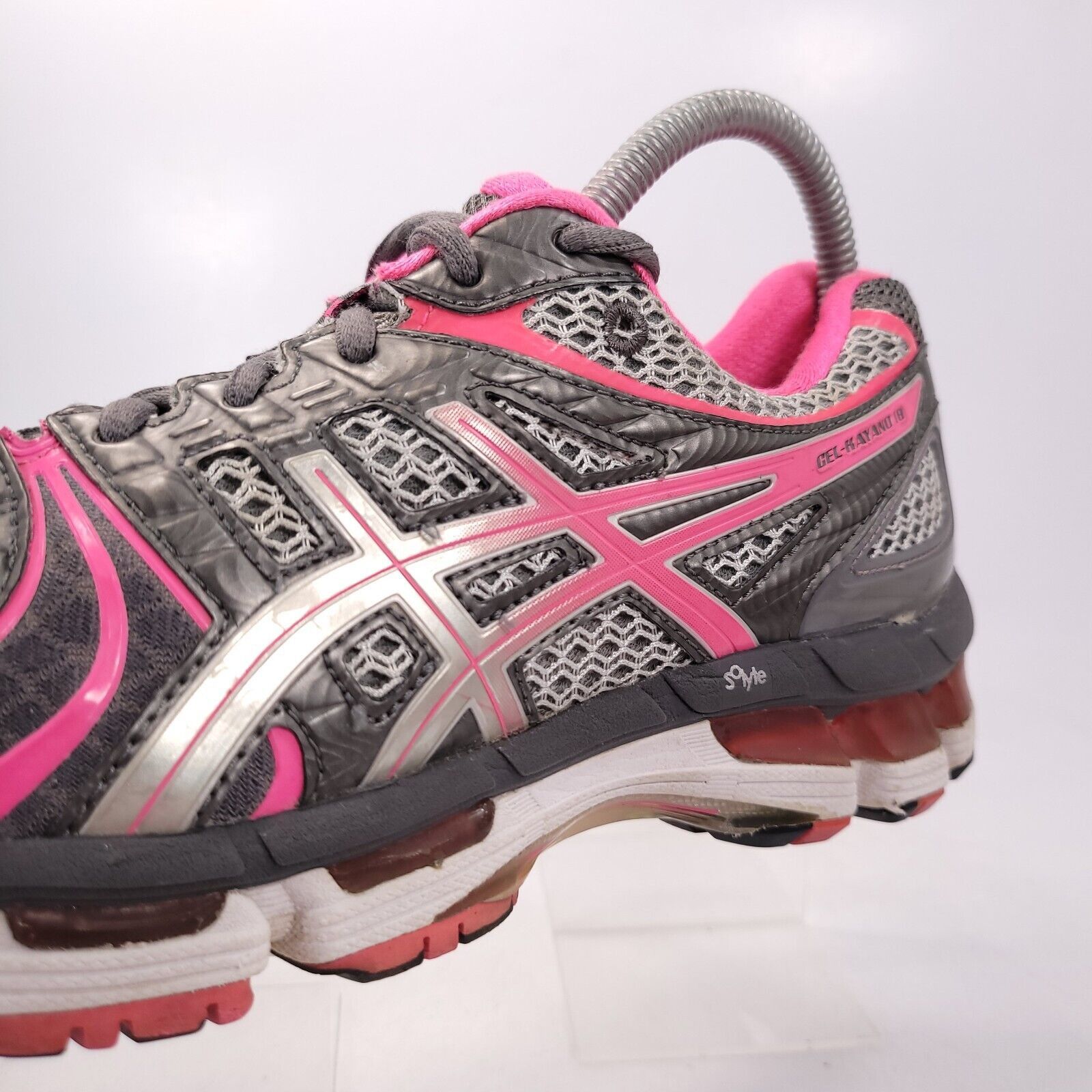 Asics Asics Gel-Kayano 18 Shoe Womens Size 8 T250N Gray Pink Size US 8 / IT 38 - 8 Thumbnail