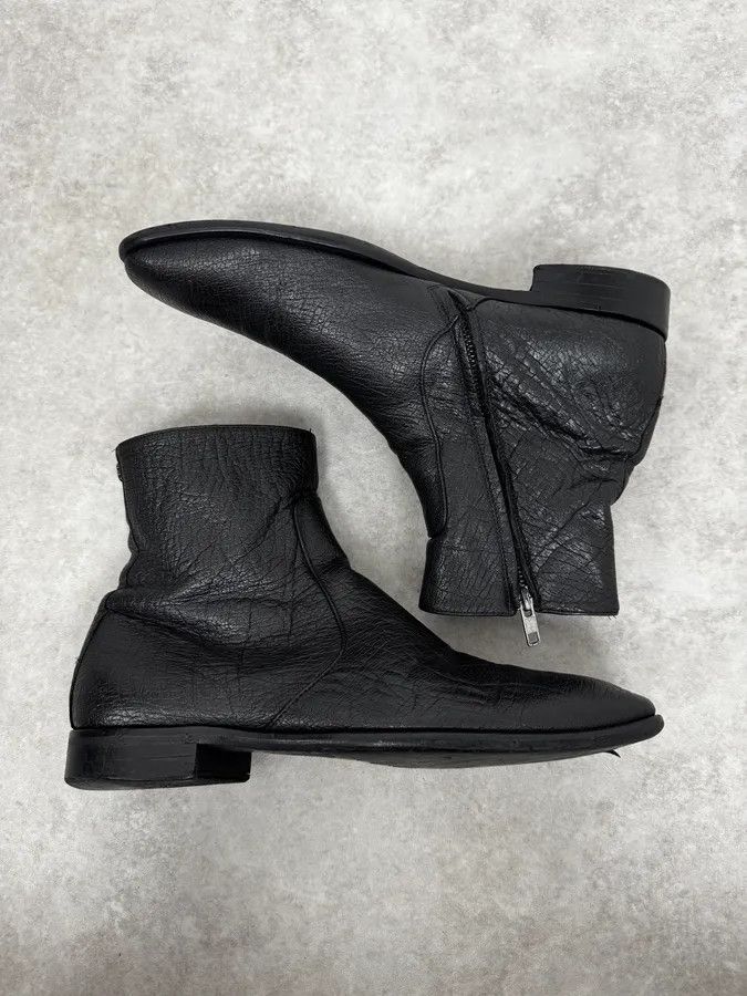 Roberto Cavalli 2000s Roberto Cavalli Black Silver Leather Boots Size US 7 / EU 40 - 3 Thumbnail