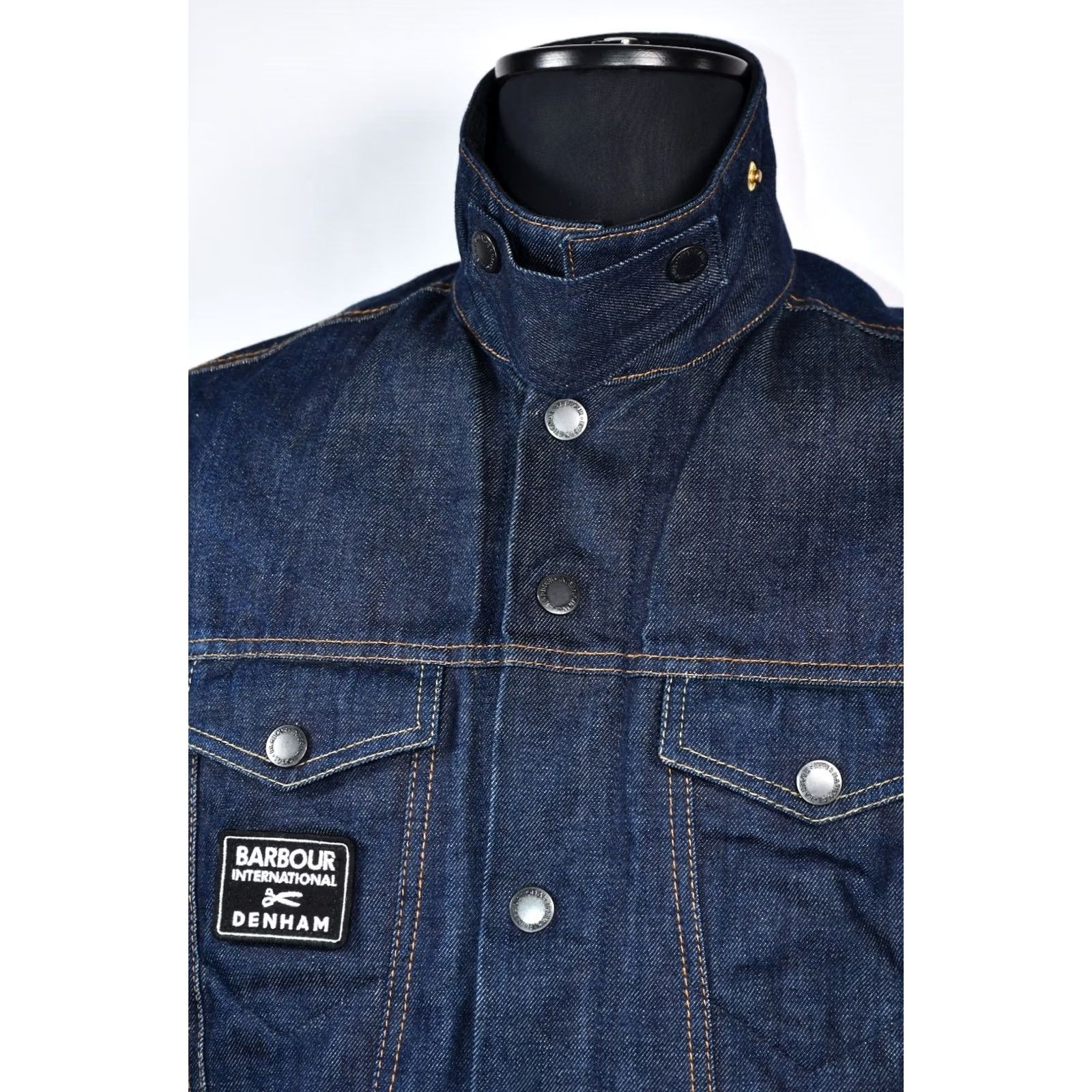 Barbour Barbour International X Denham X10 Year Anniversary Denim South Jacket L Men Regular Blue 100% Cotton Denim Jacket Jeans-style Vintage: No Size US L / EU 52-54 / 3 - 3 Thumbnail