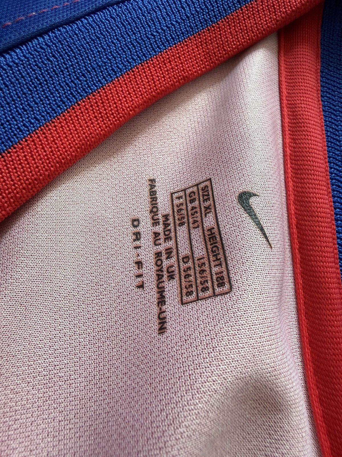 Nike FC Basel 2001-02 Home Shirt #13 GIMENEZ MATCH ISSUE UI CUP Size US XL / EU 56 / 4 - 9 Thumbnail