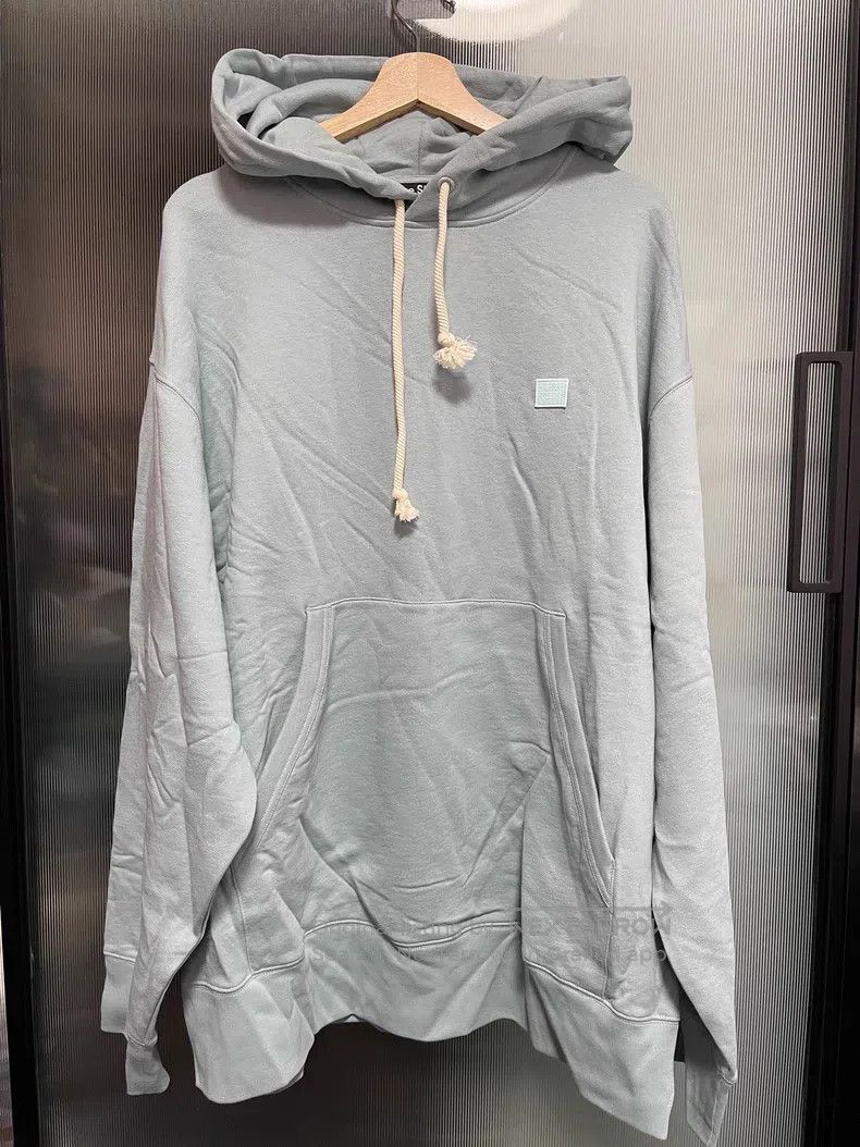 Acne Studios Acne Studios Smiley Logo Hooded Sweatshirt, Mint Blue Size US XL / EU 56 / 4 - 2 Thumbnail