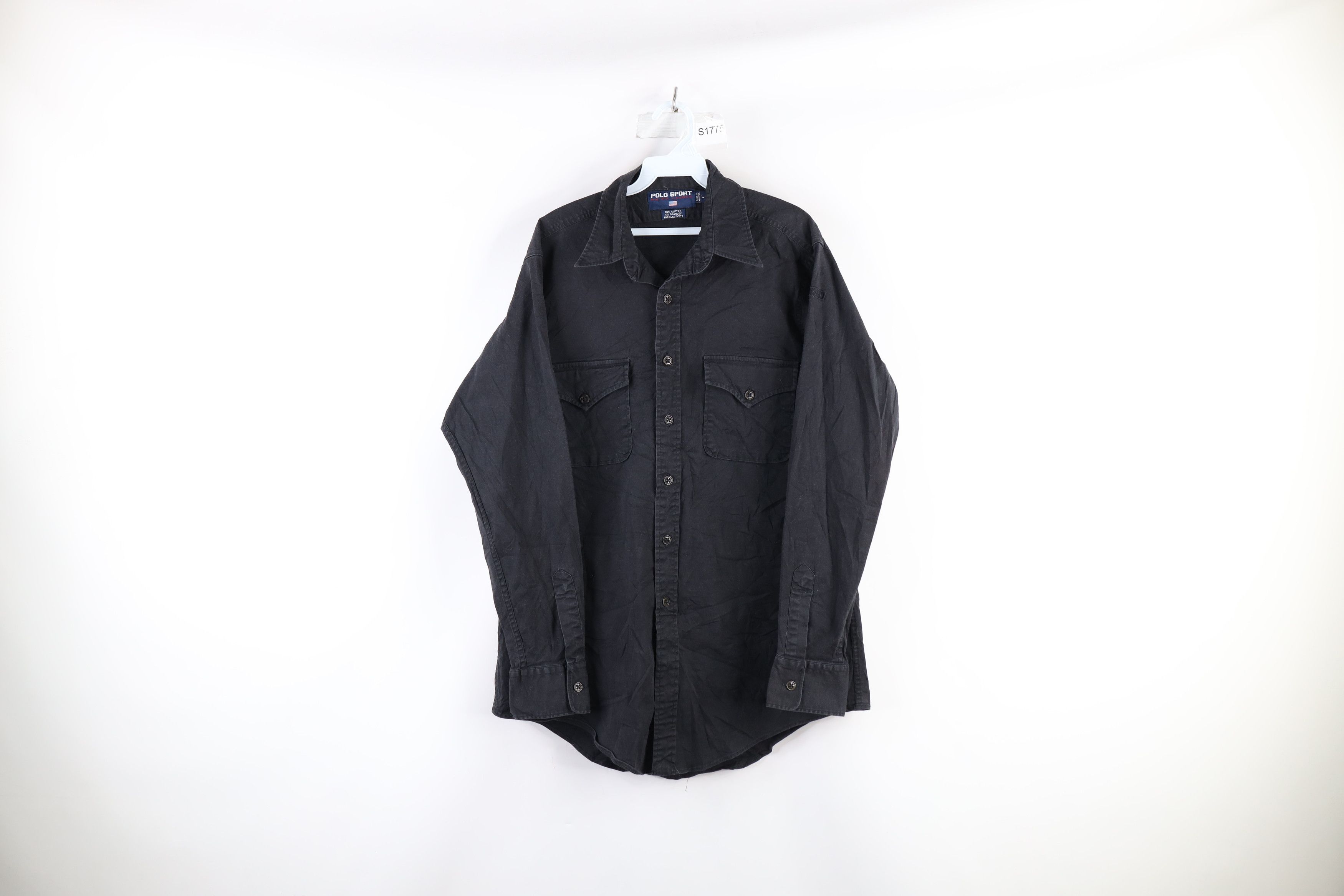 Polo Ralph Lauren Vintage 90s Polo Sport Ralph Lauren Box Logo Button Shirt Size US L / EU 52-54 / 3 - 1 Thumbnail