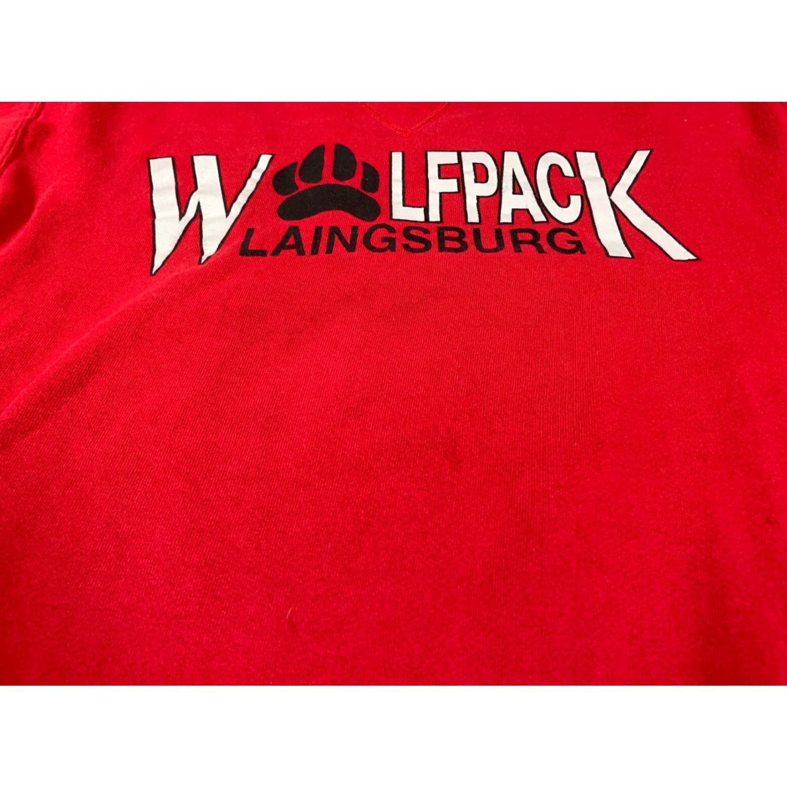 Russell Athletic VINTAGE Russell Athletic Sweatshirt Adult Medium Red Michigan Laingsburg Wolfpack 90s Retro Sports Crew Neck Pullover Size US M / EU 48-50 / 2 - 5 Thumbnail