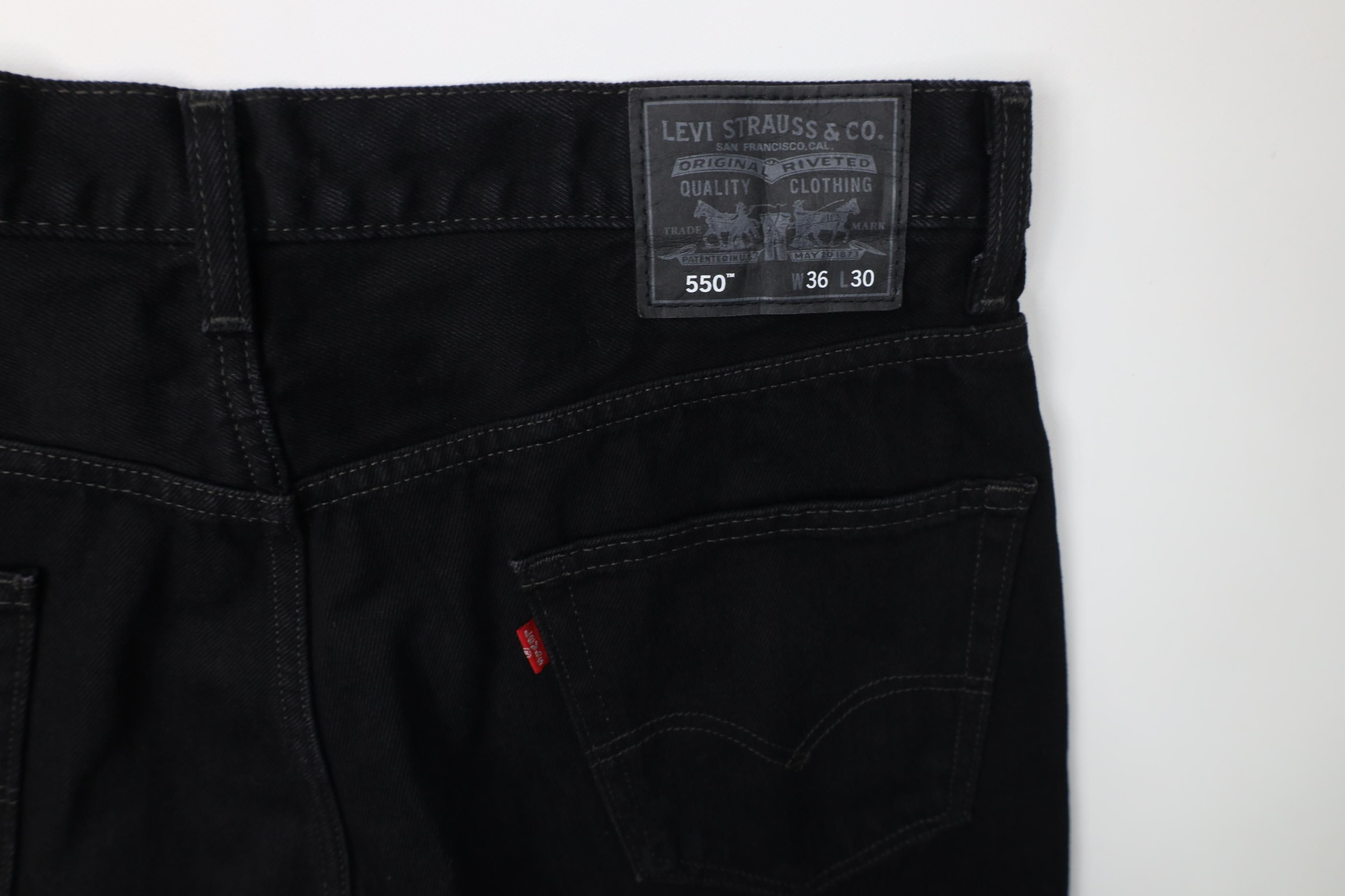 Levi's Vintage Y2K Levis 550 Relaxed Fit Denim Jeans Black Cotton Size US 36 / EU 52 - 14 Thumbnail