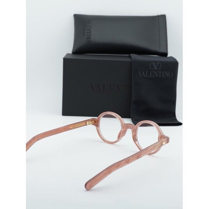Valentino Valentino VLX-185E Eyeglasses Pink with Stones 43mm Round Size ONE SIZE - 10 Thumbnail