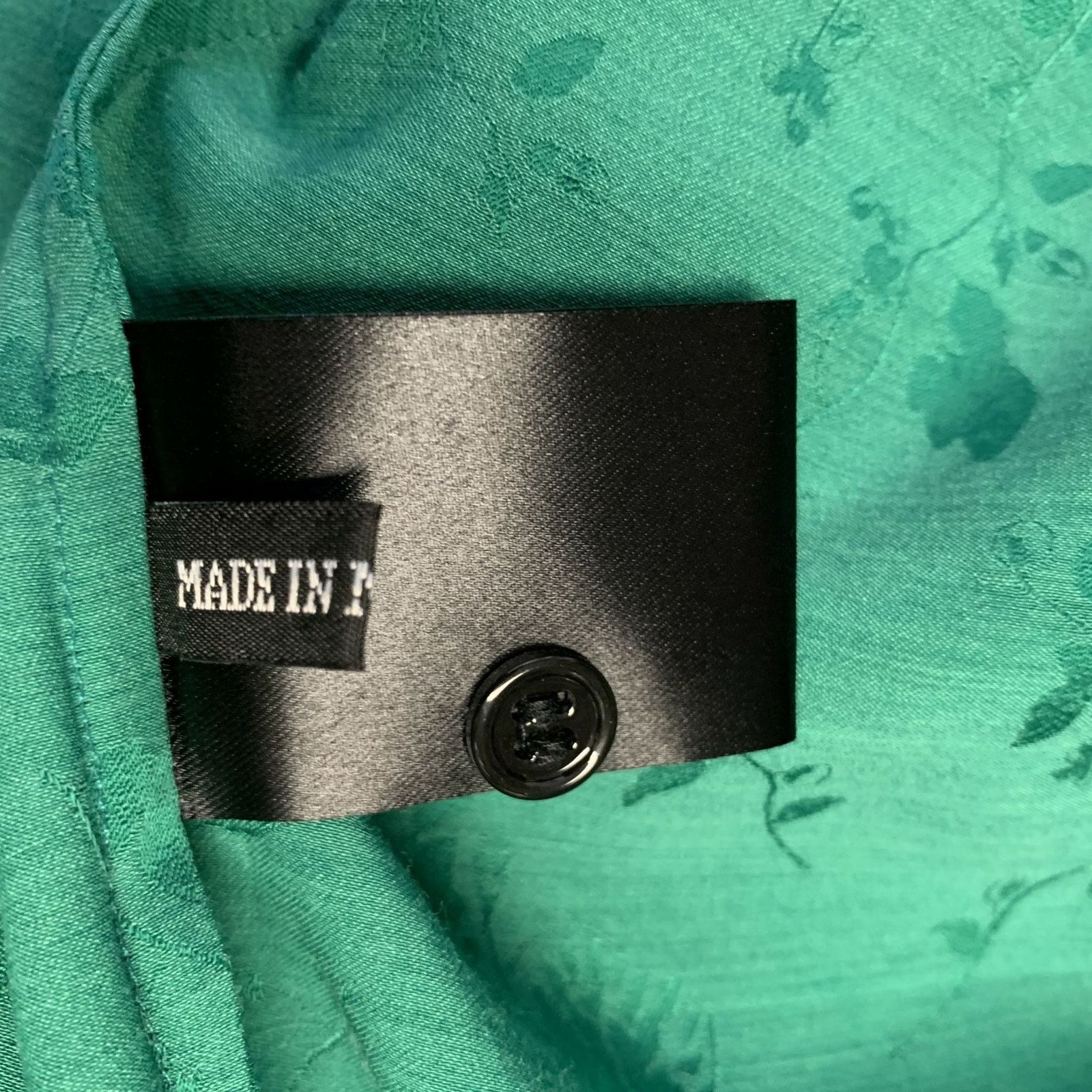 Haider Ackermann HAIDER ACKERMANN S Green Black Jacquard Button Down Shirt Size S / US 4 / IT 40 - 6 Thumbnail
