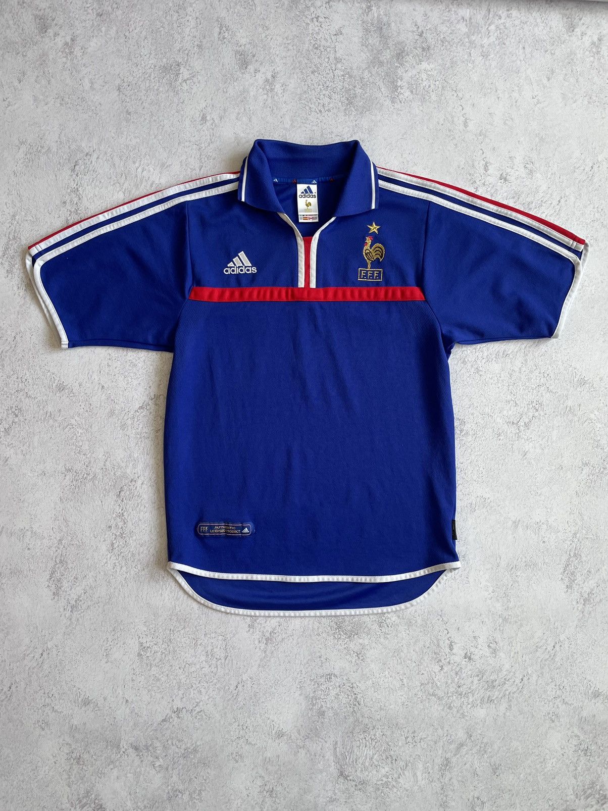 Adidas France National Team 2000 Home Soccer Jersey Vintage