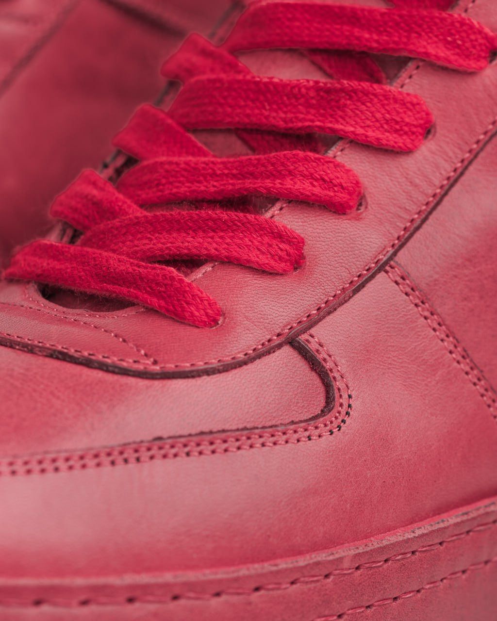 Ann Demeulemeester ANN DEMEULEMEESTER Carmine Leather High-Top Sneakers Size US 7.5 / IT 37.5 - 2 Thumbnail