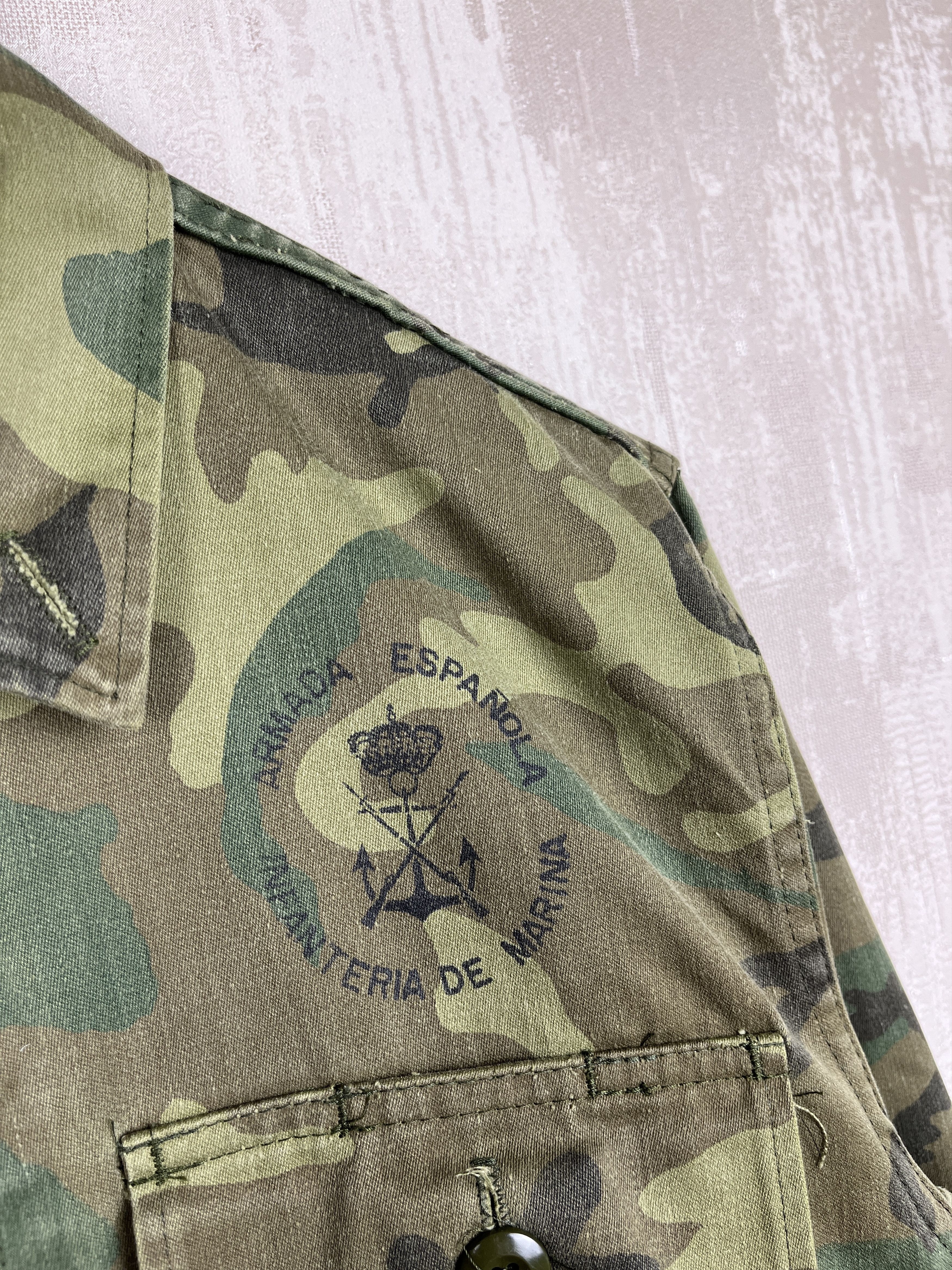 Vintage 80's Vintage Spanish Army Armada Espanola Woodland Jacket Size US S / EU 44-46 / 1 - 12 Thumbnail