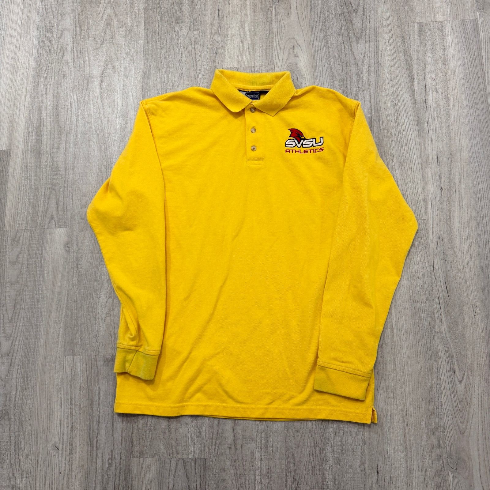 Vintage Vintage Saginaw Valley State University Rugby Shirt Medium Size US M / EU 48-50 / 2 - 1 Thumbnail